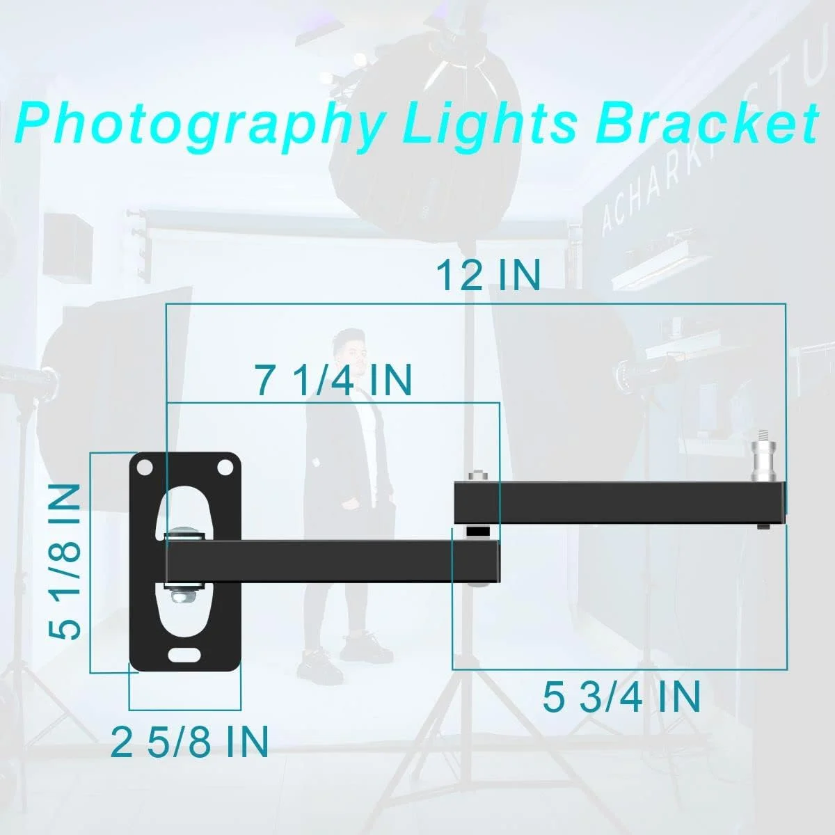 نگهدارنده بازوی بوم نصب دیواری: تاشو، قابل افزایش طول، براکت بلند قابل تنظیم، نصب دیواری سنگین، برای نور استروب عکاسی، مونو لایت، سافت باکس، رینگ لایت، برای پخش زنده (پیچ 1/4 اینچ) نگهدارنده بازوی بوم نصب دیواری: تاشو، قابل افزایش طول، براکت بلند قابل تنظیم، نصب دیواری سنگین، برای نور استروب عکاسی، مونو لایت، سافت باکس، رینگ لایت، برای پخش زنده (پیچ 1/4 اینچ)