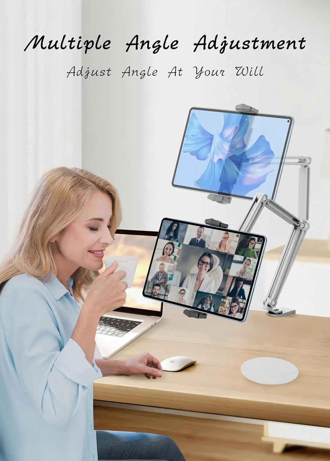 پایه نگهدارنده تبلت رومیزی، پایه فوق العاده محکم تلفن و آیپد با چرخش 360 درجه، بازوی آلومینیومی تبلت، پایه قابل تنظیم کیندل مناسب برای دستگاه های 4-13 اینچی (iPad Pro/Air/Mini) #931001 پایه نگهدارنده تبلت رومیزی، پایه فوق العاده محکم تلفن و آیپد با چرخش 360 درجه، بازوی آلومینیومی تبلت، پایه قابل تنظیم کیندل مناسب برای دستگاه های 4-13 اینچی (iPad Pro/Air/Mini) #931001