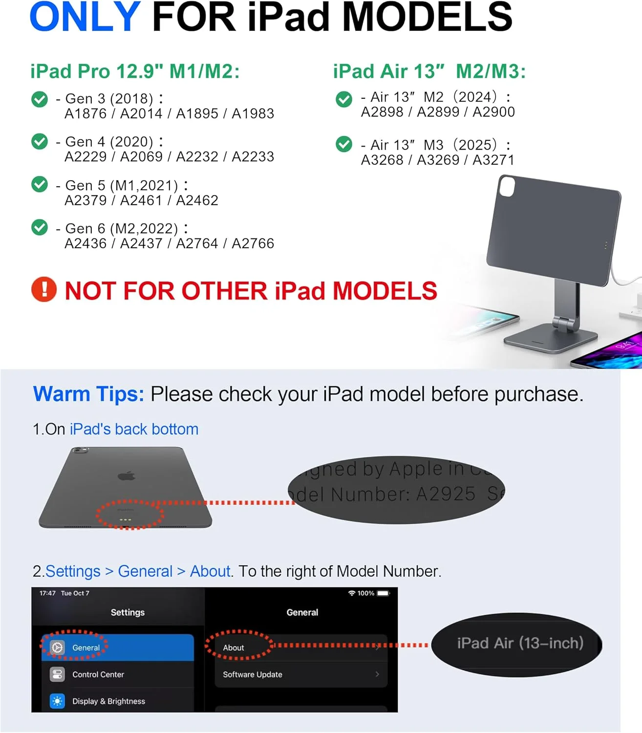 پایه مغناطیسی آیپد با شارژ بیسیم، شارژر سریع 18 واتی، پایه مکنده، پنل چرخان 360 درجه و تاشو، فقط برای آیپد پرو 12.9 اینچی (M2/M1/نسل 4/نسل 3) و ایر 13 اینچی (M3/M2)، میز کار/مطالعه - خاکستری پایه مغناطیسی آیپد با شارژ بیسیم، شارژر سریع 18 واتی، پایه مکنده، پنل چرخان 360 درجه و تاشو، فقط برای آیپد پرو 12.9 اینچی (M2/M1/نسل 4/نسل 3) و ایر 13 اینچی (M3/M2)، میز کار/مطالعه - خاکستری