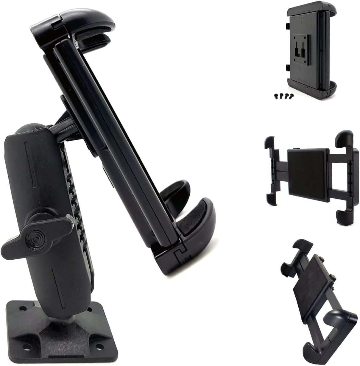 پایه نگهدارنده تبلت سنگین LycoGear ELD AMPS مناسب برای تبلت های 7 تا 13.5 اینچی (iPad، Samsung Tab) برای کامیون، ماشین، داشبورد، میز، سطوح، عالی برای وسایل نقلیه تجاری، داشبورد خودرو