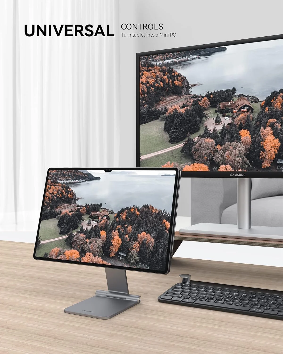 پایه مغناطیسی LULULOOK برای Samsung Galaxy Tab S10/S9/S8 Ultra 2024، نگهدارنده تاشو و چرخان 360 درجه شناور رومیزی با نگهدارنده قلم S برای Samsung Galaxy Tab 14.6 اینچ SM-X920/SM-X910/SM-X900