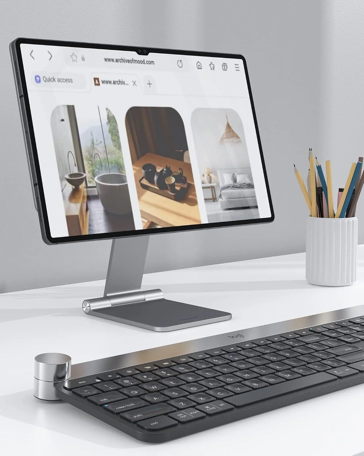 پایه مغناطیسی LULULOOK برای Samsung Galaxy Tab S10/S9/S8 Ultra 2024، نگهدارنده تاشو و چرخان 360 درجه شناور رومیزی با نگهدارنده قلم S برای Samsung Galaxy Tab 14.6 اینچ SM-X920/SM-X910/SM-X900