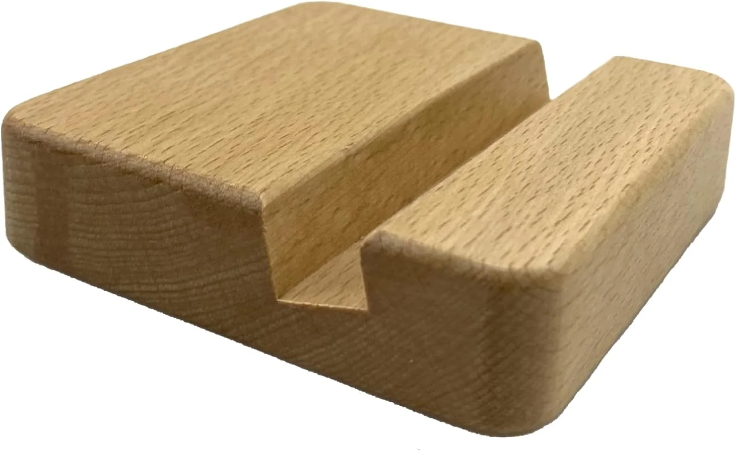 پایه نگهدارنده گوشی موبایل چوبی راش، تک شیار، 5x20x20 سانتی متر