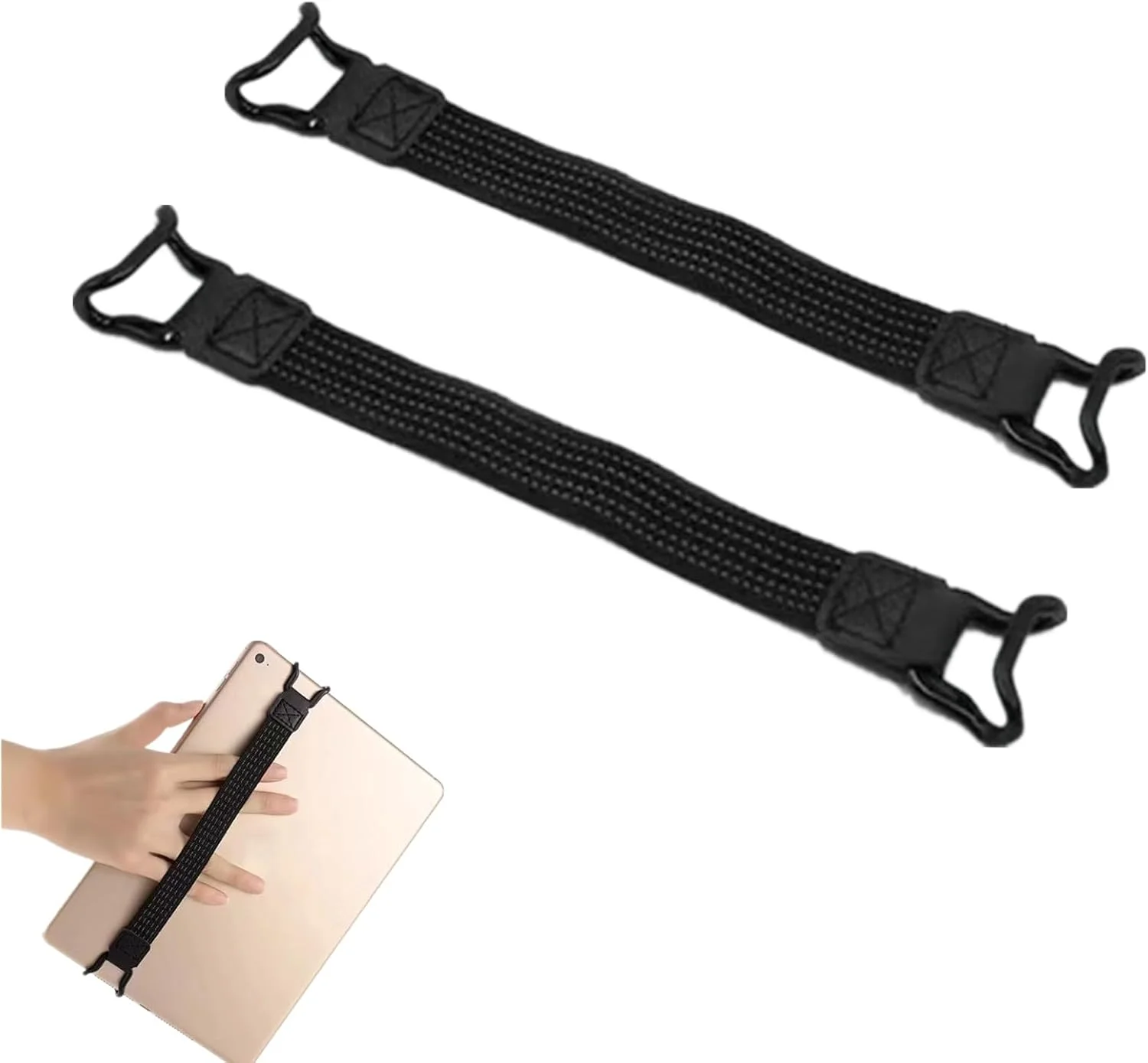 نگهدارنده بند دستی ایمنی، بندهای نگهدارنده تبلت LIUHUIZEYU برای جلوگیری از افتادن، کمربندهای الاستیک برای آیپد 9-11 اینچی، اکثر کتابخوان های الکترونیکی، نگهدارنده سبک وزن انگشتی (2 عدد)