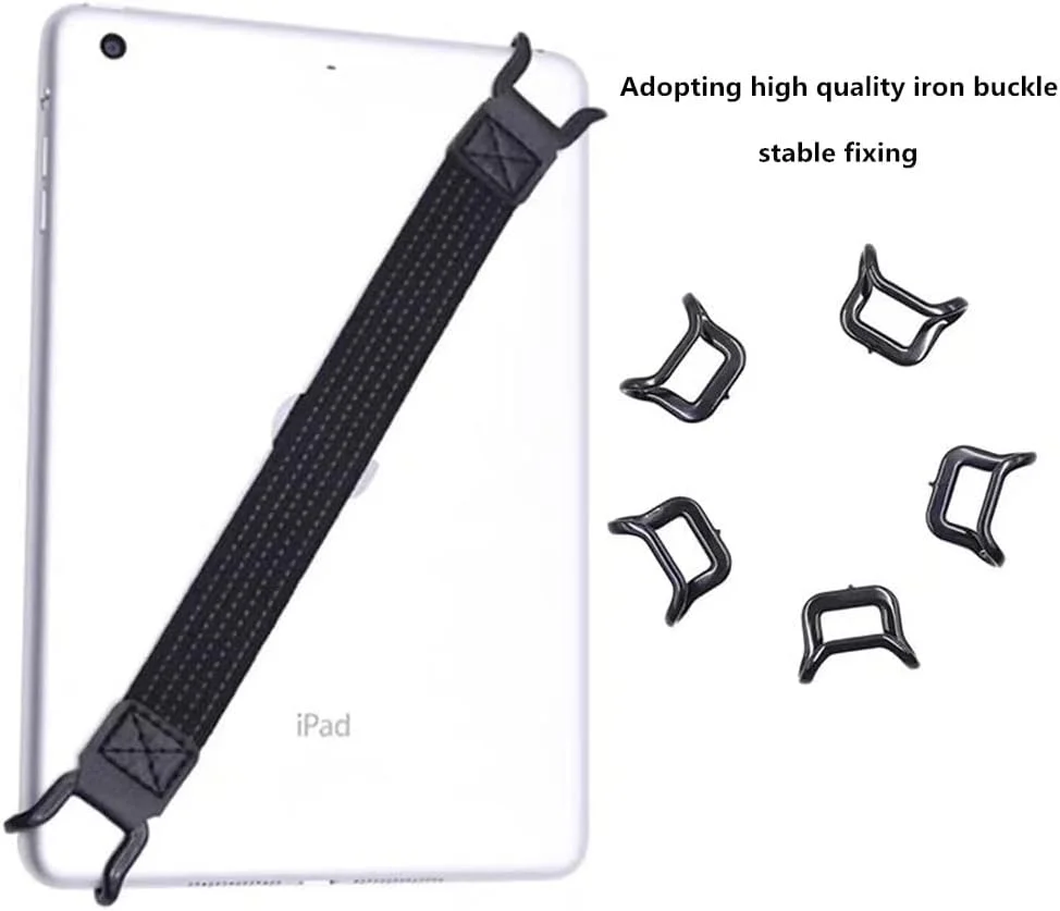 نگهدارنده بند دستی ایمنی، بندهای نگهدارنده تبلت LIUHUIZEYU برای جلوگیری از افتادن، کمربندهای الاستیک برای آیپد 9-11 اینچی، اکثر کتابخوان های الکترونیکی، نگهدارنده سبک وزن انگشتی (2 عدد)