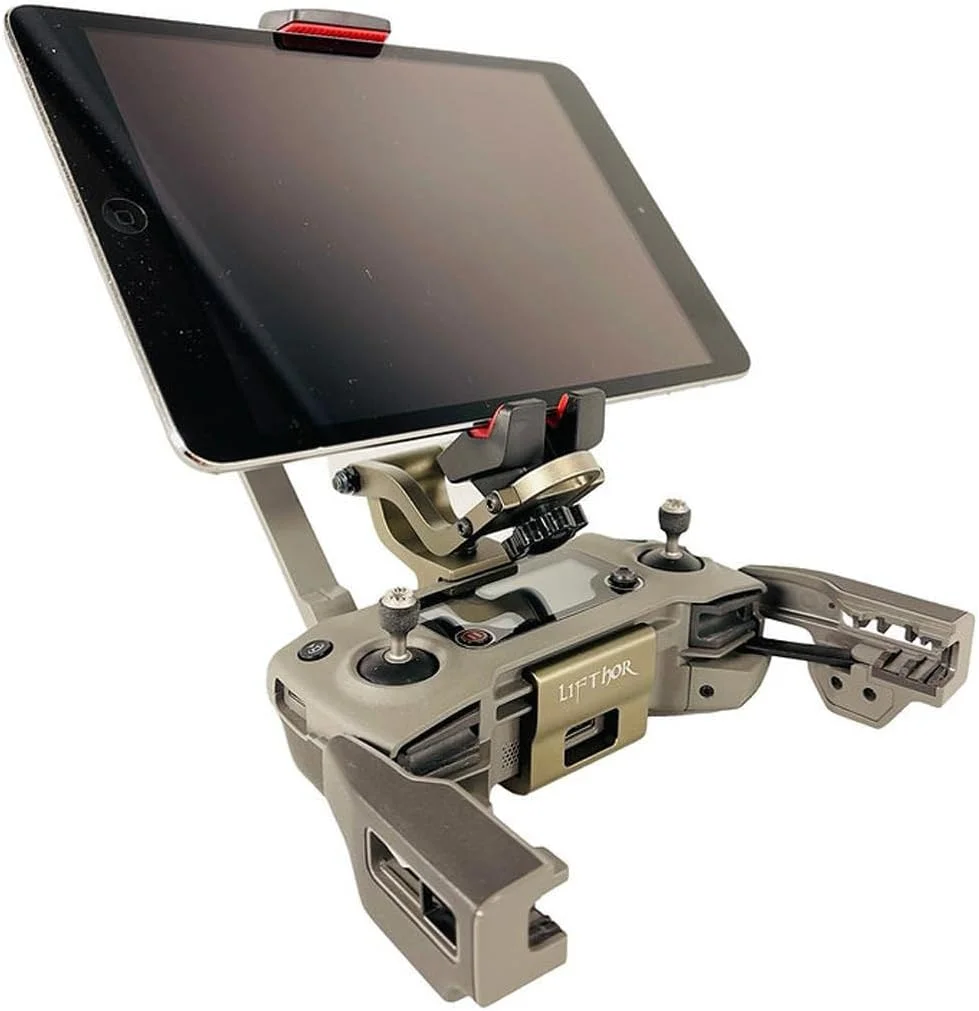 نگهدارنده تبلت جمع و جور LifThor Mjolnir از Thor's Drone World - پایه آلومینیومی ممتاز سازگار با کنترلرهای DJI Mavic 1/2 / Mini 1 / Spark