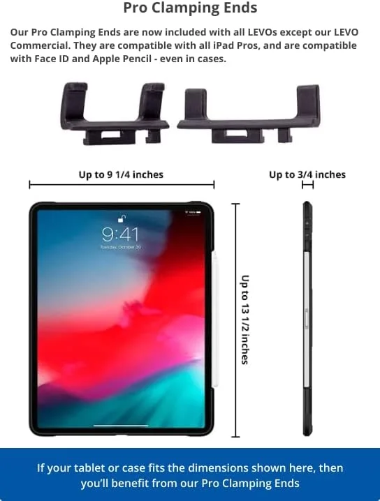 نگهدارنده تبلت گیره ای LEVO G2 برای میز: پایه نگهدارنده آیپد، نگهدارنده کیندل، پایه رومیزی آیپد، ممتاز