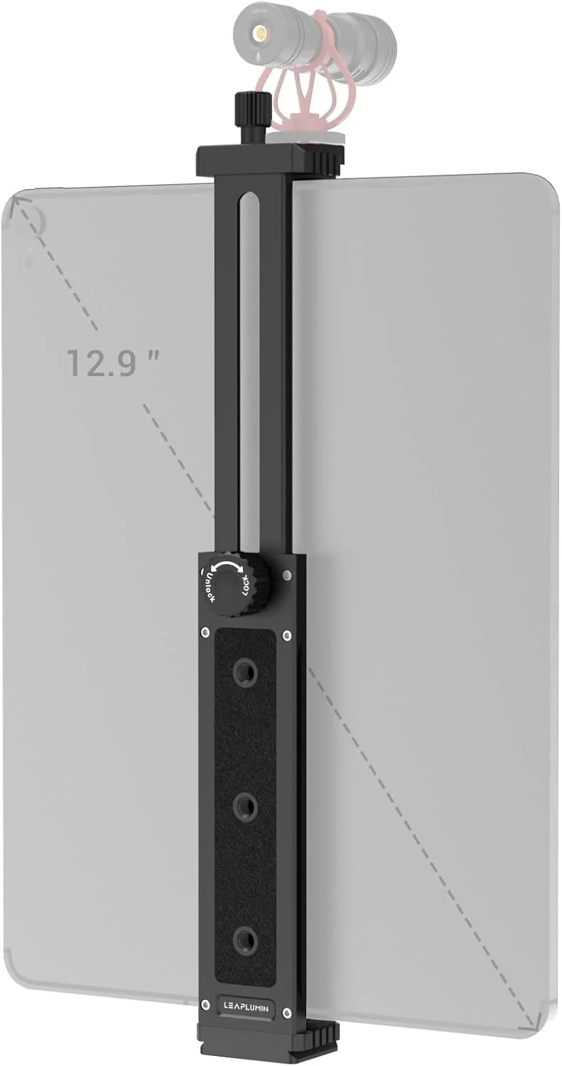 آداپتور سه پایه آلومینیومی برای آیپد پرو 12.9/11 (6.5 اینچ - 17.3 اینچ) - پایه تبلت جهانی با پیچ 1/4 اینچی