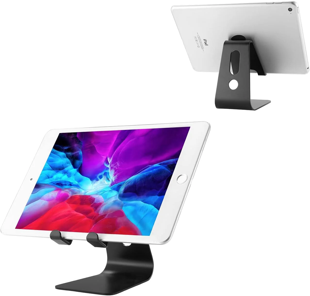 پایه تبلت LAX Gadgets - پایه آلومینیومی آیپد برای میز - نگهدارنده تلفن همراه سازگار با همه تلفن های هوشمند/آیفون/آیپد/کیندل - مشکی پایه تبلت LAX Gadgets - پایه آلومینیومی آیپد برای میز - نگهدارنده تلفن همراه سازگار با همه تلفن های هوشمند/آیفون/آیپد/کیندل - مشکی