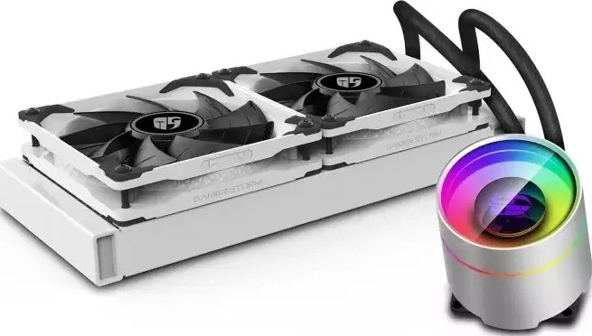 خنک کننده مایع پردازنده دیپ کول Castle 240EX RGB AIO، آلومینیومی - سفید | DP-GS-H12W-CSL240EXWH