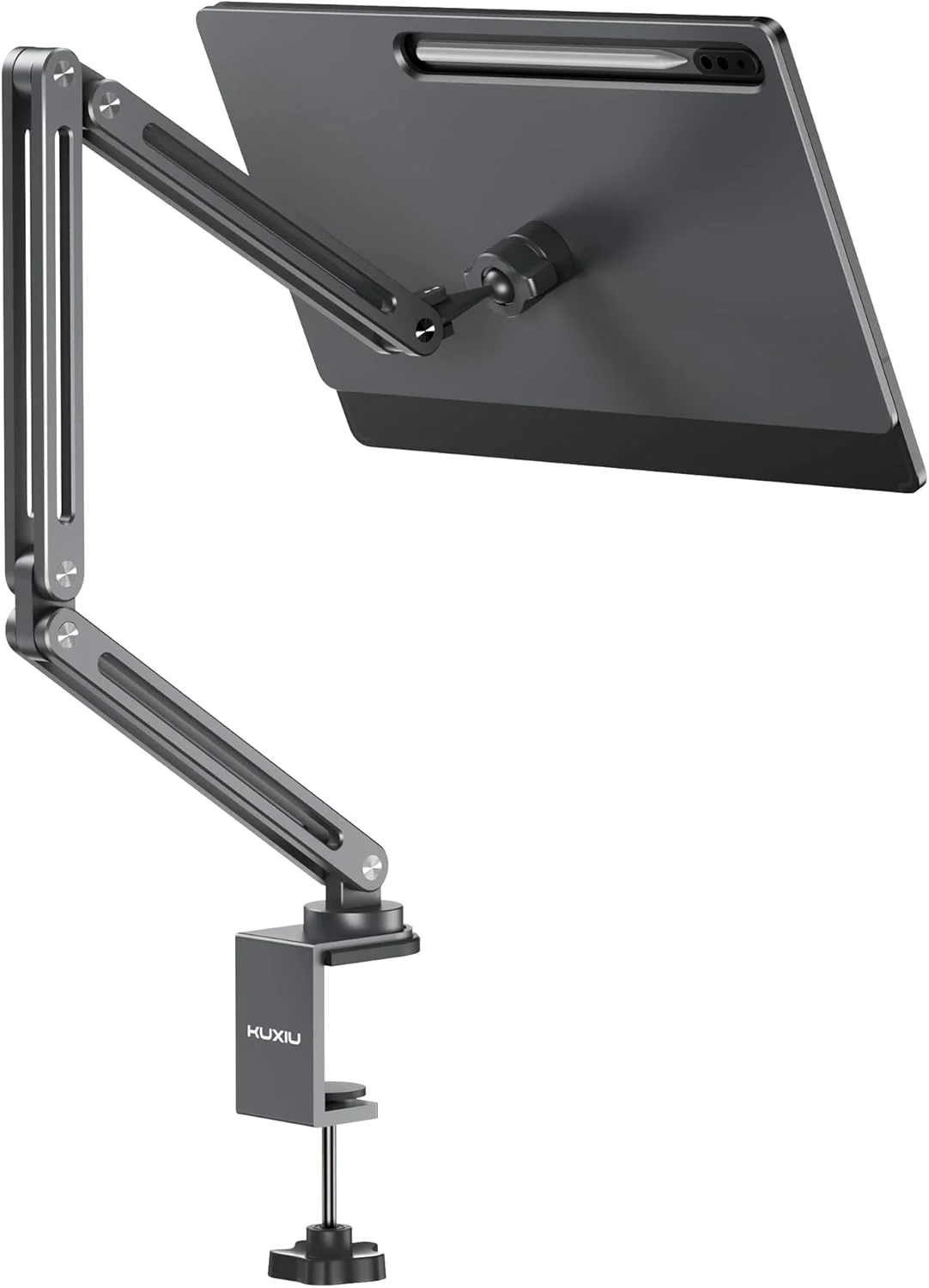 پایه مغناطیسی KU XIU برای تبلت سامسونگ گلکسی تب 14.6 اینچی، بازوی تاشو و قابل تنظیم برای میز، نگهدارنده تبلت آلیاژ آلومینیوم برای گلکسی تب S10 Ultra/S9 Ultra/S8Ultra