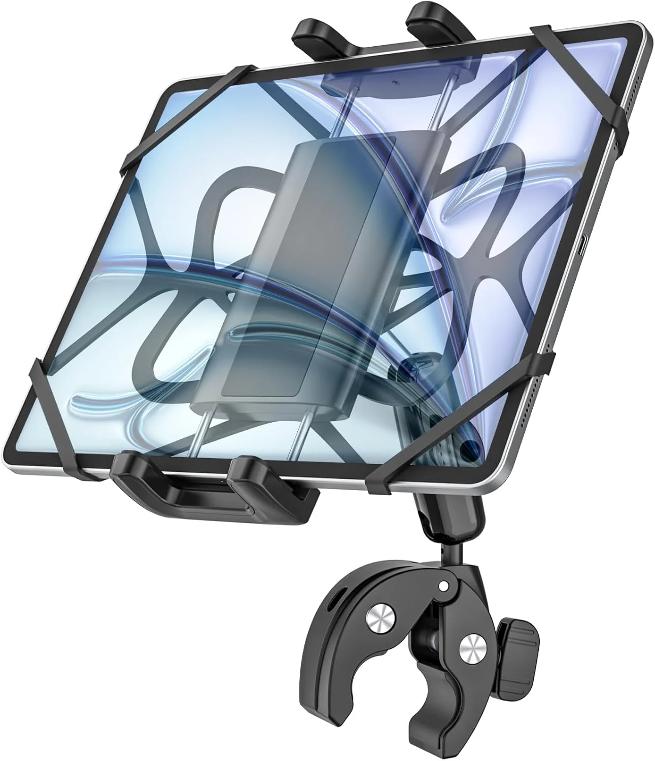 نگهدارنده فلزی تبلت برای میله ویلچر، سکان قایق، کالسکه، دوچرخه، گاری گلف، پایه میکروفون، موتورسیکلت، گیره فرمان دوچرخه برای آیپد پرو 12.9، ایر، مینی، گلکسی تب، تبلت ها و تلفن های 4-13 اینچی نگهدارنده فلزی تبلت برای میله ویلچر، سکان قایق، کالسکه، دوچرخه، گاری گلف، پایه میکروفون، موتورسیکلت، گیره فرمان دوچرخه برای آیپد پرو 12.9، ایر، مینی، گلکسی تب، تبلت ها و تلفن های 4-13 اینچی