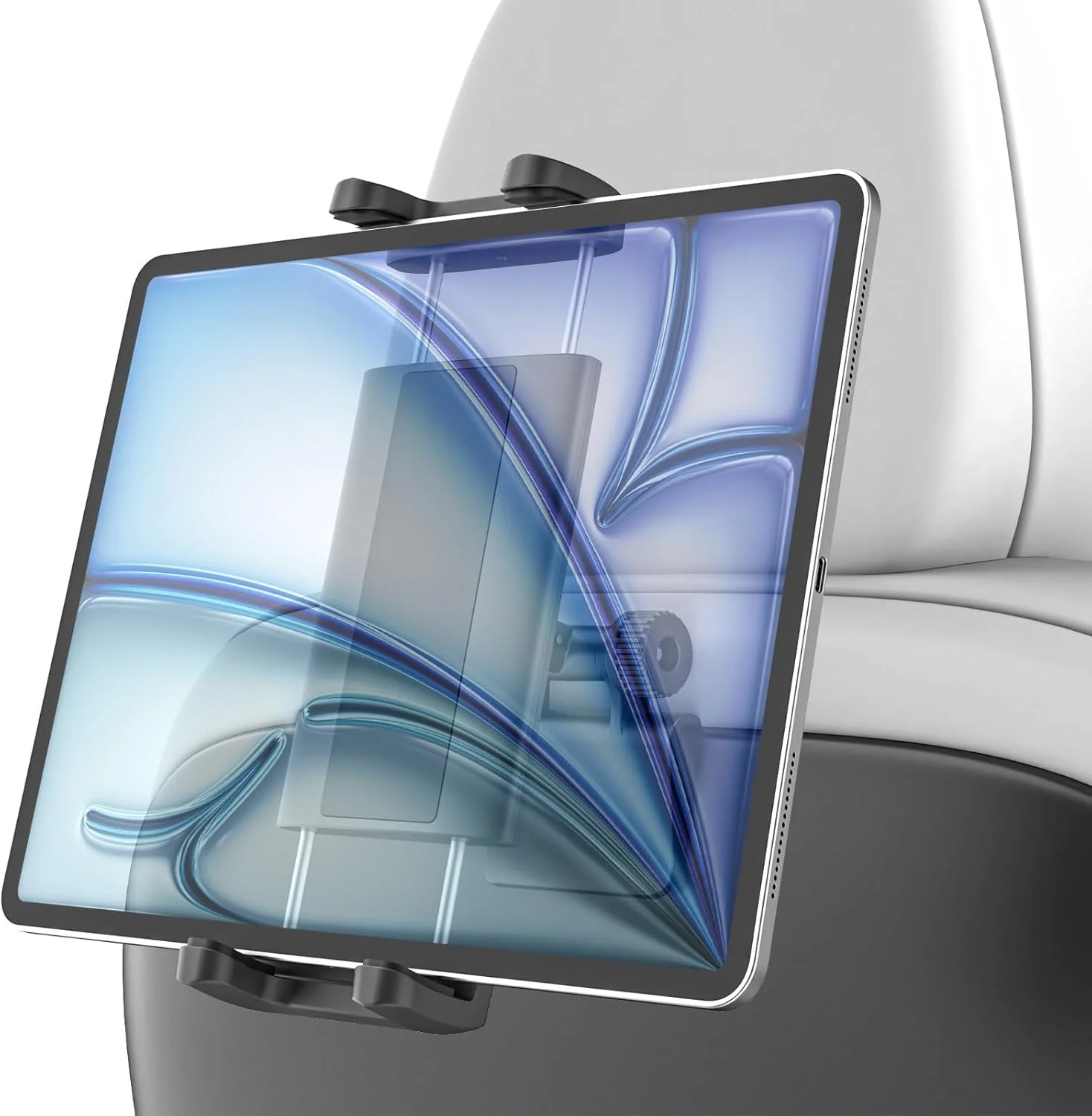 نگهدارنده تبلت صندلی عقب تسلا، پایه تبلت پشت سری مدل 3/Y با سر توپی فلزی، پایه آیپد صندلی عقب مدل Y، سازگار با آیپد پرو 12.9، ایر، مینی، گلکسی زد فولد، فایر HD، تبلت های 4-13 اینچی