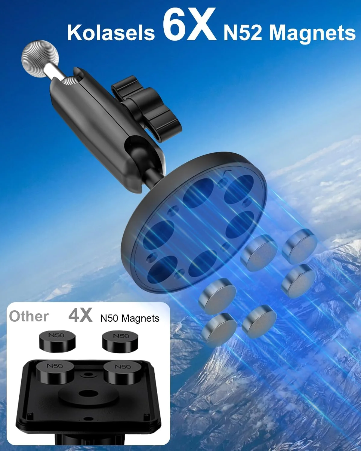 پایه مغناطیسی فلزی آیپد با بازوی قابل تنظیم، نگهدارنده مغناطیسی تبلت برای سطوح فلزی، یخچال، وایت برد، باشگاه، قفسه آهنی، سازگار با تلفن ها و تبلت های 4.7-12.9 اینچی