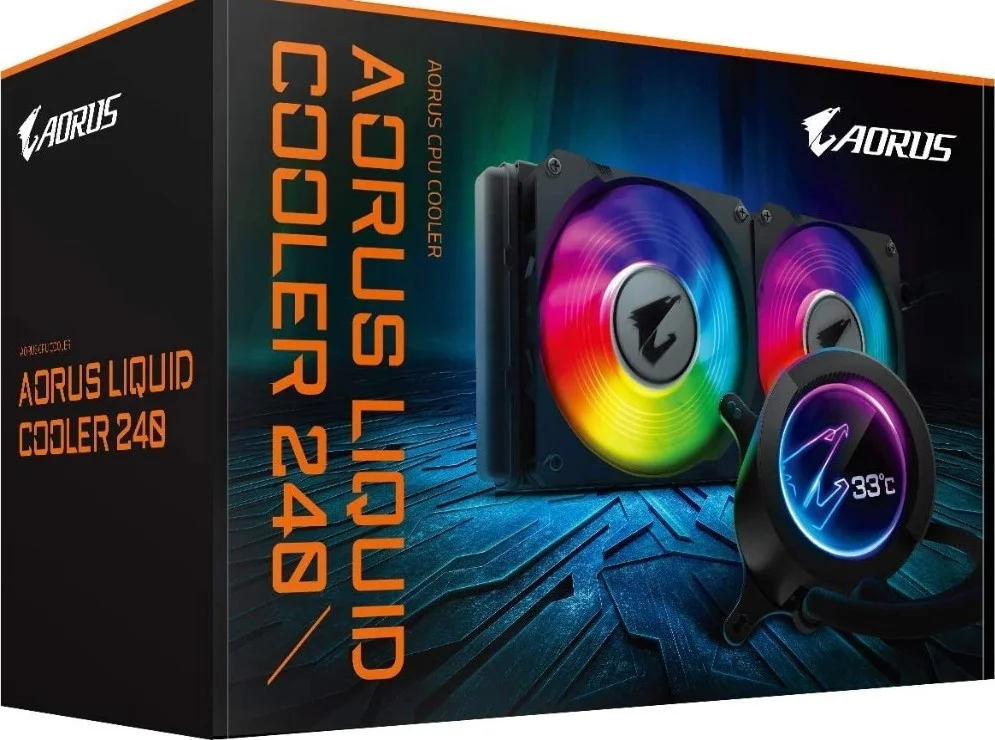 خنک کننده مایع AIO گیگابایت Aorus RGB 240، رادیاتور 240 میلیمتری، دو فن 120 میلیمتری Windforce PWM، نمایشگر LCD تمام رنگی قابل تنظیم، Intel 115X/2066، AMD AM4، TR4 | GP-AORUSLIQUIDCO240 خنک کننده مایع AIO گیگابایت Aorus RGB 240، رادیاتور 240 میلیمتری، دو فن 120 میلیمتری Windforce PWM، نمایشگر LCD تمام رنگی قابل تنظیم، Intel 115X/2066، AMD AM4، TR4 | GP-AORUSLIQUIDCO240