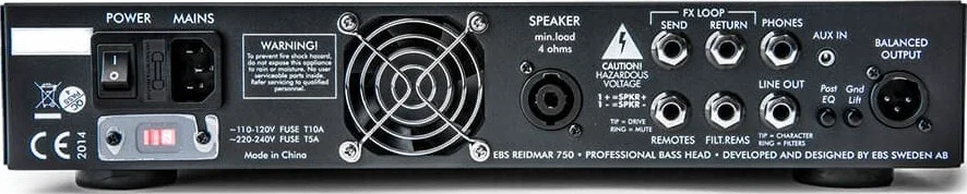 هد آمپلی فایر گیتار باس دیجیتال سبک وزن EBS RD 750 Reidmar با توان 750 وات به همراه پری امپ آنالوگ، درایو و کمپرسور | EBS-RD750