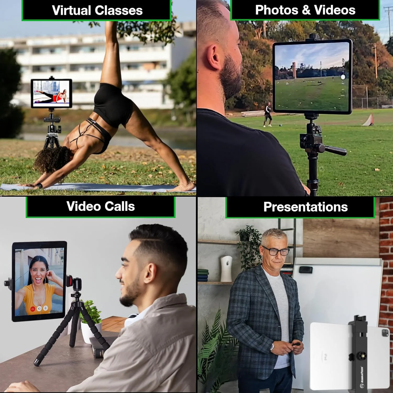 نگهدارنده سه پایه آیپد KobraTech TabMount 360 | شامل سر توپی گردان و ریموت بلوتوثی (فقط پایه)