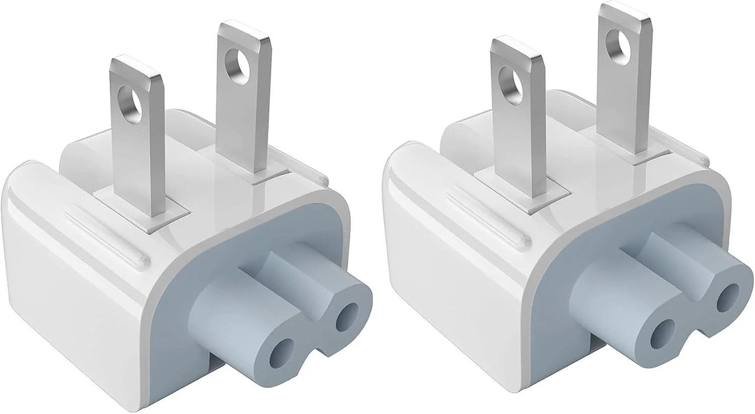 دو عدد سری دوشاخه آداپتور دیواری مک، سری استاندارد برای آداپتور برق مکبوک، آیبوک، آیفون، آیپاد و غیره دو عدد سری دوشاخه آداپتور دیواری مک، سری استاندارد برای آداپتور برق مکبوک، آیبوک، آیفون، آیپاد و غیره