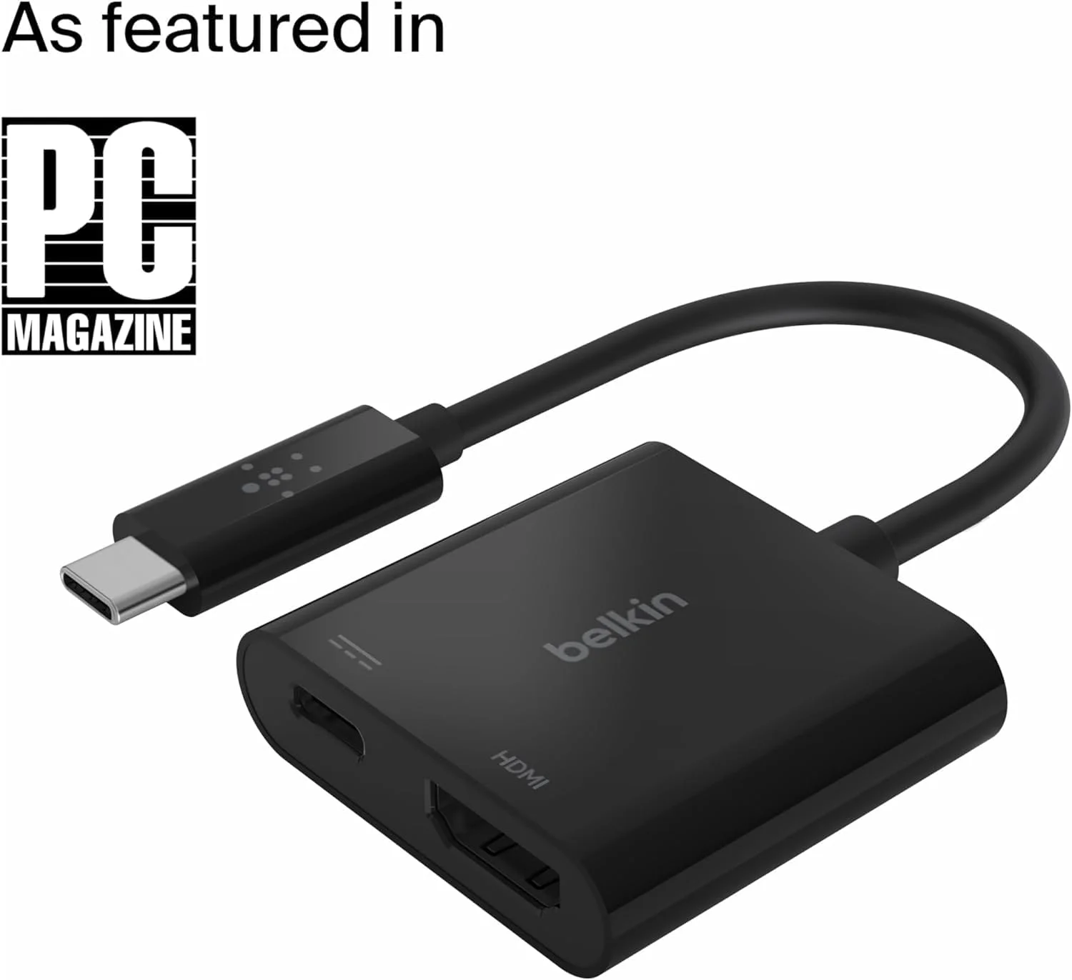 آداپتور USB-C به HDMI بلکین + درگاه شارژ USBC برای شارژ همزمان با نمایش، پشتیبانی از ویدئو 4K UHD، توان عبوری تا 60 وات برای دستگاه های متصل، سازگار با MacBook، iPad، Windows آداپتور USB-C به HDMI بلکین + درگاه شارژ USBC برای شارژ همزمان با نمایش، پشتیبانی از ویدئو 4K UHD، توان عبوری تا 60 وات برای دستگاه های متصل، سازگار با MacBook، iPad، Windows