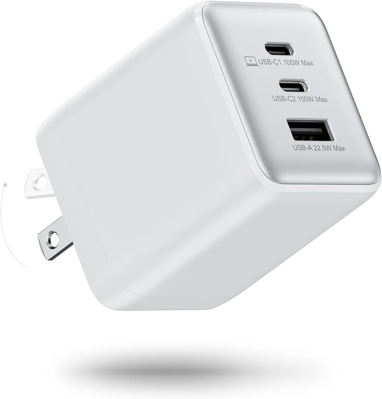 آداپتور برق 100 واتی USB C، شارژر دیواری USB سه پورت تاشو و جمع و جور برای MacBook Pro/Air، Dell XPS، iPad Pro، سری iPhone، Galaxy S25/S24 و غیره آداپتور برق 100 واتی USB C، شارژر دیواری USB سه پورت تاشو و جمع و جور برای MacBook Pro/Air، Dell XPS، iPad Pro، سری iPhone، Galaxy S25/S24 و غیره