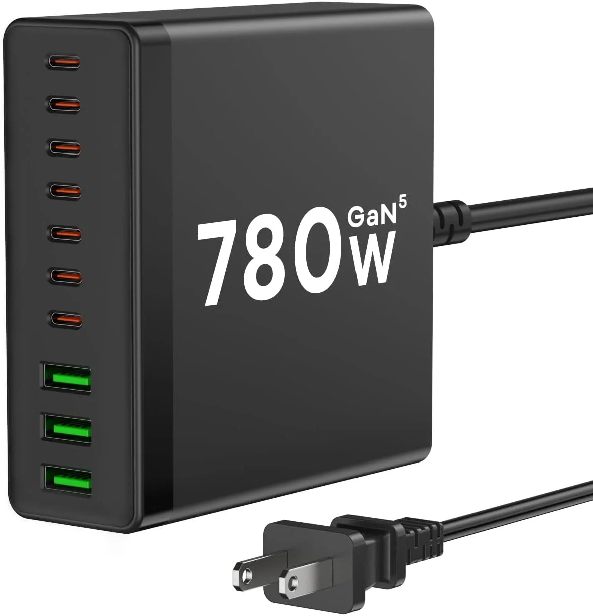 آداپتور شارژر USB C، ایستگاه شارژ 10 پورت 780 واتی USB، آداپتور شارژر USB با شارژ سریع 120 واتی Gan سازگار با MacBook Air/Pro، iPhone، iPad، Dell XPS، Samsung Galaxy Note آداپتور شارژر USB C، ایستگاه شارژ 10 پورت 780 واتی USB، آداپتور شارژر USB با شارژ سریع 120 واتی Gan سازگار با MacBook Air/Pro، iPhone، iPad، Dell XPS، Samsung Galaxy Note