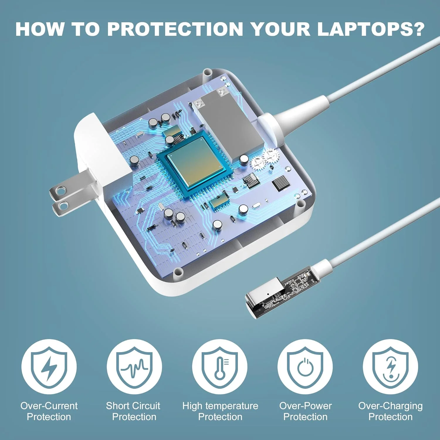 آداپتور برق 60 واتی سازگار با شارژر مک بوک پرو A1278 A1344 برای مک بوک پرو 13 اینچی (قبل از اواسط 2012) کابل شارژ قابل حمل آداپتور برق 60 واتی سازگار با شارژر مک بوک پرو A1278 A1344 برای مک بوک پرو 13 اینچی (قبل از اواسط 2012) کابل شارژ قابل حمل