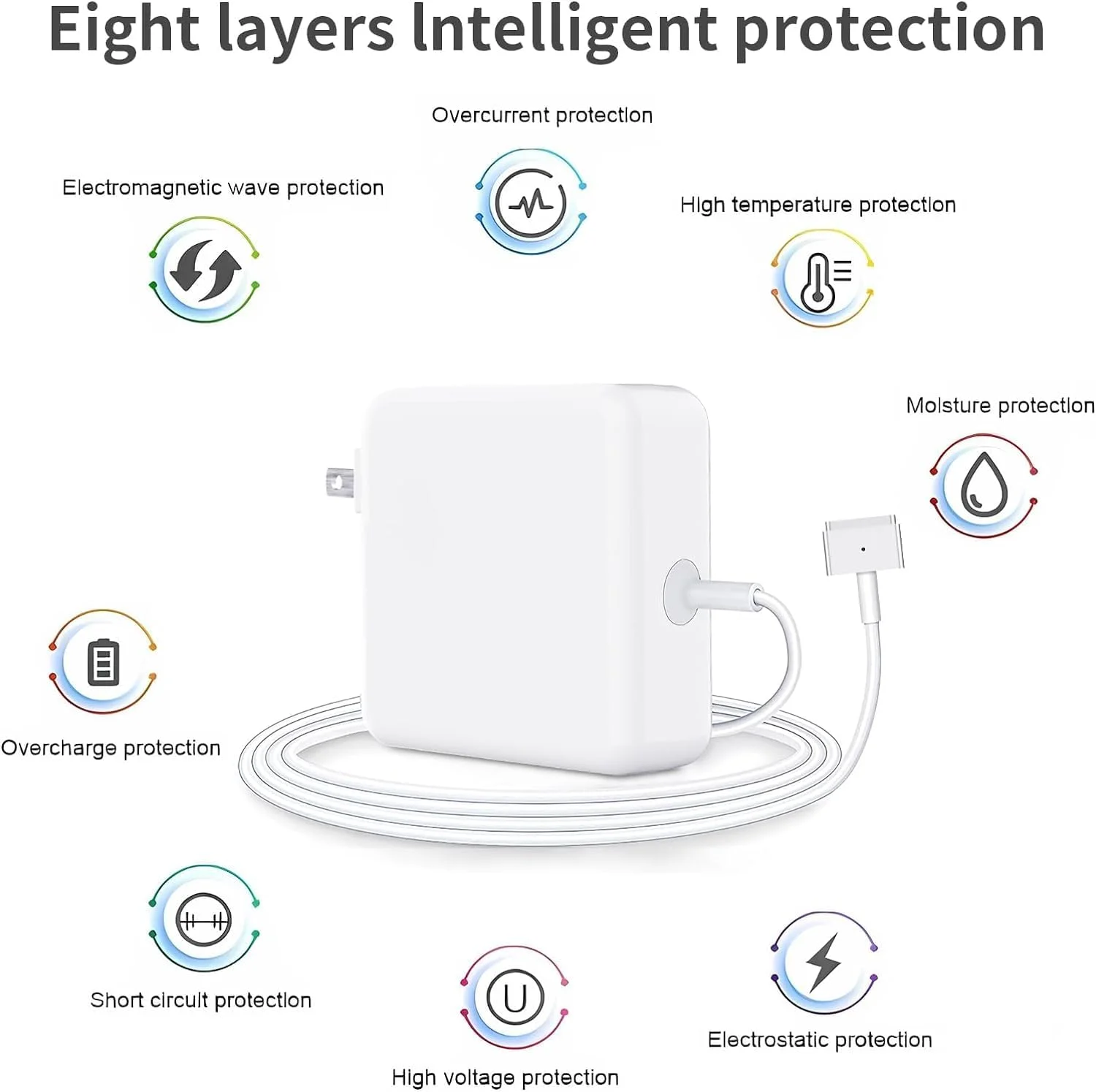 شارژر مک بوک پرو، آداپتور برق 60 واتی با اتصال دهنده مغناطیسی نوع T سازگار با مک بوک پرو رتینا 13 اینچی و مک بوک ایر (اواخر 2012) شارژر مک بوک پرو، آداپتور برق 60 واتی با اتصال دهنده مغناطیسی نوع T سازگار با مک بوک پرو رتینا 13 اینچی و مک بوک ایر (اواخر 2012)