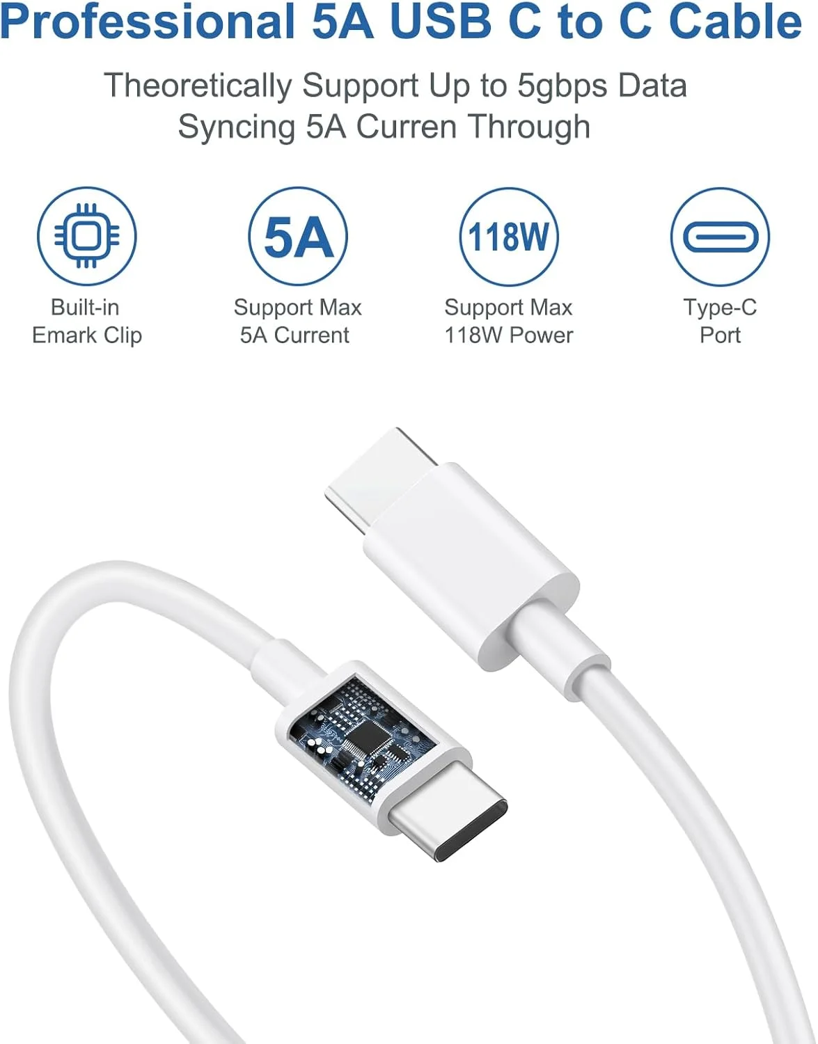 کابل شارژ 3 متری مک بوک پرو ایر، کابل شارژ تایپ سی با آداپتور برق سریع 118W 96W 87W 61W USB Type C(USB-C)، سازگار با مک بوک ایر پرو و تمام دستگاه های USB-C کابل شارژ 3 متری مک بوک پرو ایر، کابل شارژ تایپ سی با آداپتور برق سریع 118W 96W 87W 61W USB Type C(USB-C)، سازگار با مک بوک ایر پرو و تمام دستگاه های USB-C