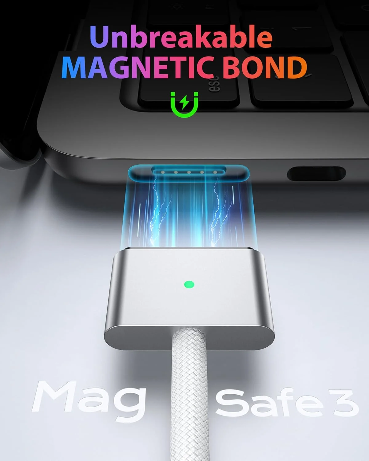 کابل USB-C به مگنتی 3 استوچی (2 متر)، شارژ سریع 140 واتی برای مکبوک ایر (15 اینچ/13 اینچ M4 2025، M3 2024، M2 2023، M2 2022)، پرو (16 اینچ/14 اینچ 2024/2023/2021) – سفید کابل USB-C به مگنتی 3 استوچی (2 متر)، شارژ سریع 140 واتی برای مکبوک ایر (15 اینچ/13 اینچ M4 2025، M3 2024، M2 2023، M2 2022)، پرو (16 اینچ/14 اینچ 2024/2023/2021) – سفید