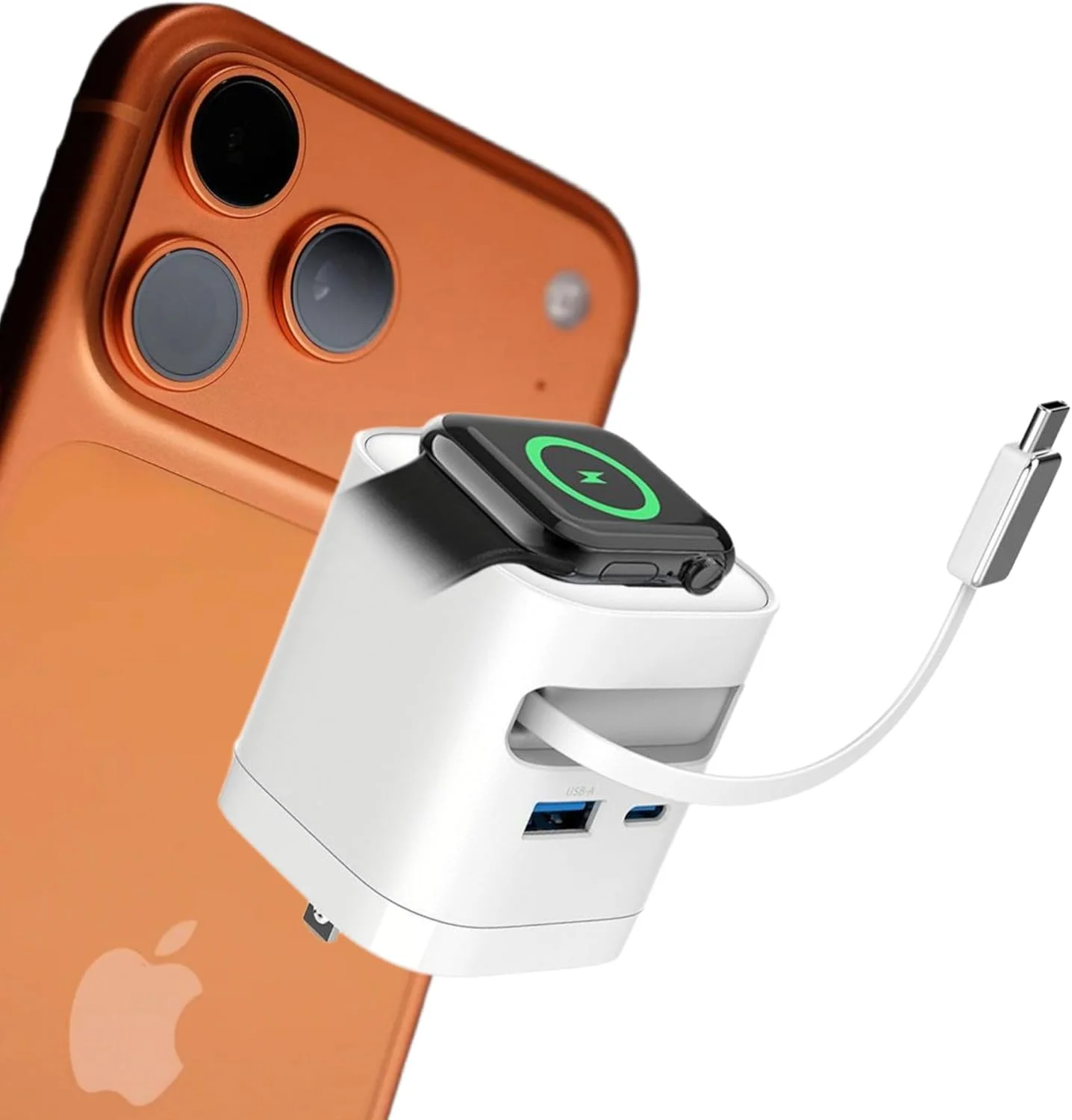 شارژر دیواری 65 واتی USB C با قابلیت جمع شدن و شارژر داخلی اپل واچ، شارژر سریع PD تاشو برای آیفون 17 16 پرو مکس، مک بوک پرو/ایر، آیپد، آی واچ اولترا/SE/10/9/8/7/6/5 (سفید) شارژر دیواری 65 واتی USB C با قابلیت جمع شدن و شارژر داخلی اپل واچ، شارژر سریع PD تاشو برای آیفون 17 16 پرو مکس، مک بوک پرو/ایر، آیپد، آی واچ اولترا/SE/10/9/8/7/6/5 (سفید)