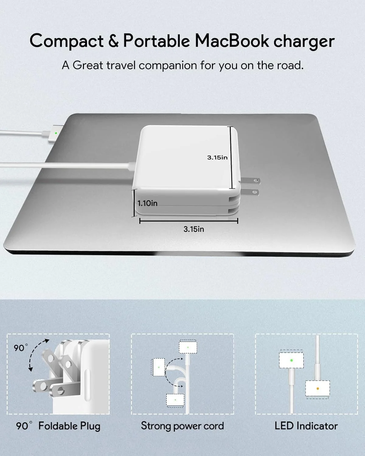 شارژر 85 واتی مناسب مک بوک پرو، آداپتور برق جایگزین 85 واتی با کانکتور 2T-Tip، شارژر لپ تاپ سازگار با مک بوک پرو 13 اینچی و 15 اینچی رتینا بعد از اواسط 2012 شارژر 85 واتی مناسب مک بوک پرو، آداپتور برق جایگزین 85 واتی با کانکتور 2T-Tip، شارژر لپ تاپ سازگار با مک بوک پرو 13 اینچی و 15 اینچی رتینا بعد از اواسط 2012