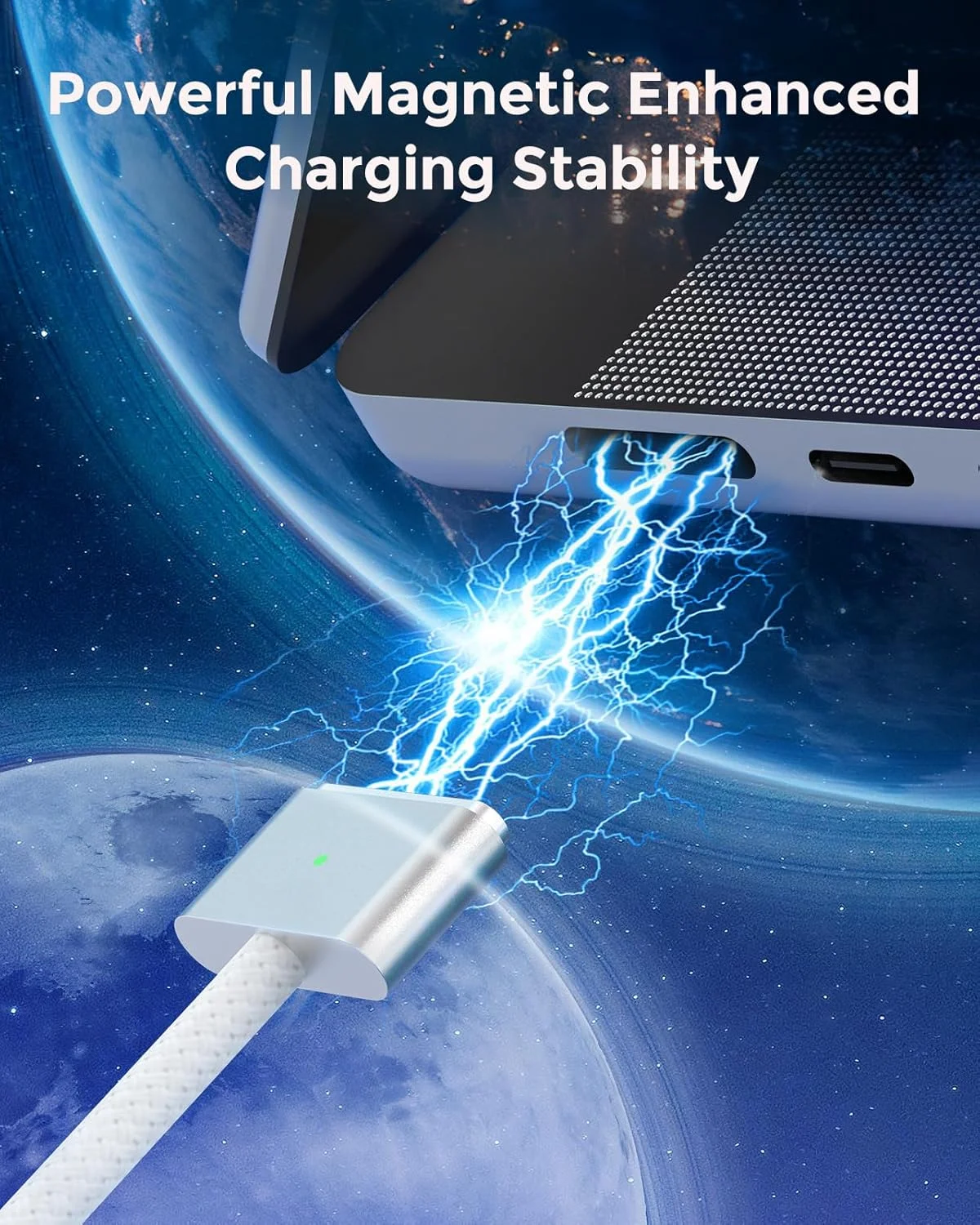 کابل شارژ USB C به مغناطیسی 3 برای مک بوک پرو 14 و 16 اینچ، مک بوک ایر 13.6 و 15 اینچ 2025 2024 2023 2022 2021 M4 M3 M2 M1، کابل بافته شده و LED، مغناطیسی قدرتمند، بسیار بادوام، کیفیت اصلی 2 متر کابل شارژ USB C به مغناطیسی 3 برای مک بوک پرو 14 و 16 اینچ، مک بوک ایر 13.6 و 15 اینچ 2025 2024 2023 2022 2021 M4 M3 M2 M1، کابل بافته شده و LED، مغناطیسی قدرتمند، بسیار بادوام، کیفیت اصلی 2 متر