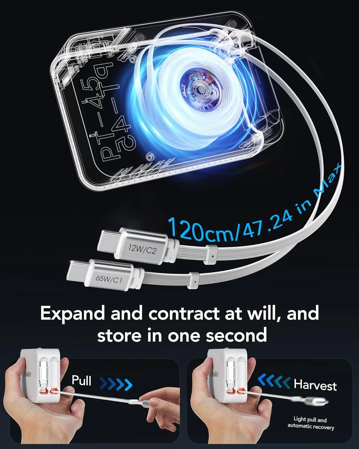 شارژر 65 واتی برای مک بوک پرو، شارژر دیواری تاشو 5 در 1 برای آیفون 17، دو کابل USB C با طول 1.2 متری و 3 پورت، آداپتور شارژ سریع برای مک بوک پرو/ایر، M1 M2 M3 M4، آیپد پرو، گلکسی، پیکسل شارژر 65 واتی برای مک بوک پرو، شارژر دیواری تاشو 5 در 1 برای آیفون 17، دو کابل USB C با طول 1.2 متری و 3 پورت، آداپتور شارژ سریع برای مک بوک پرو/ایر، M1 M2 M3 M4، آیپد پرو، گلکسی، پیکسل