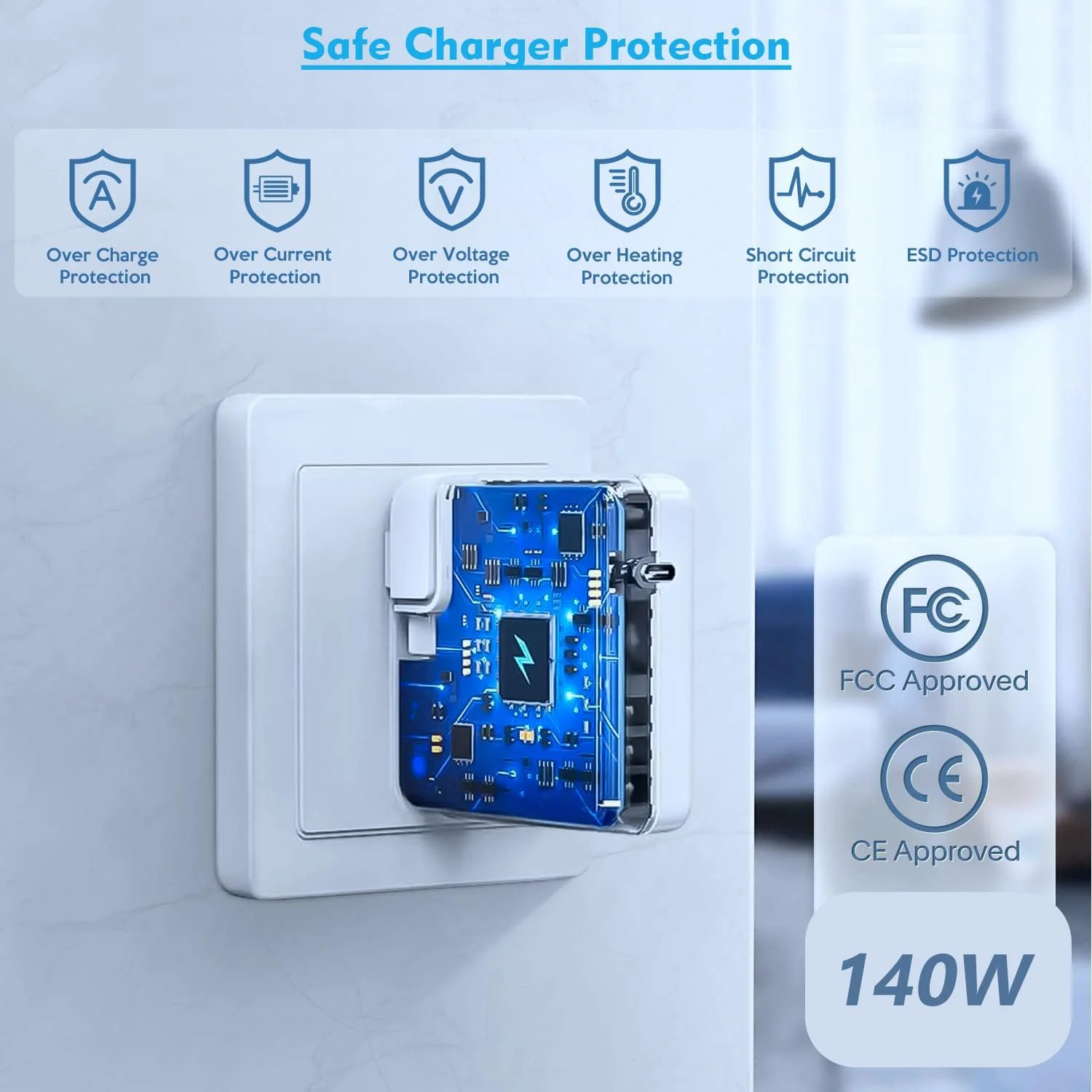 شارژر سریع 140 واتی مک بوک پرو/ایر با کابل USB C به C سریع 6 فوتی برای Apple MacBook Pro/MacBook Air 16 15 14 13 اینچی، M1 M2 M3، iPad Pro، Samsung Galaxy و همه دستگاه های USB C شارژر سریع 140 واتی مک بوک پرو/ایر با کابل USB C به C سریع 6 فوتی برای Apple MacBook Pro/MacBook Air 16 15 14 13 اینچی، M1 M2 M3، iPad Pro، Samsung Galaxy و همه دستگاه های USB C