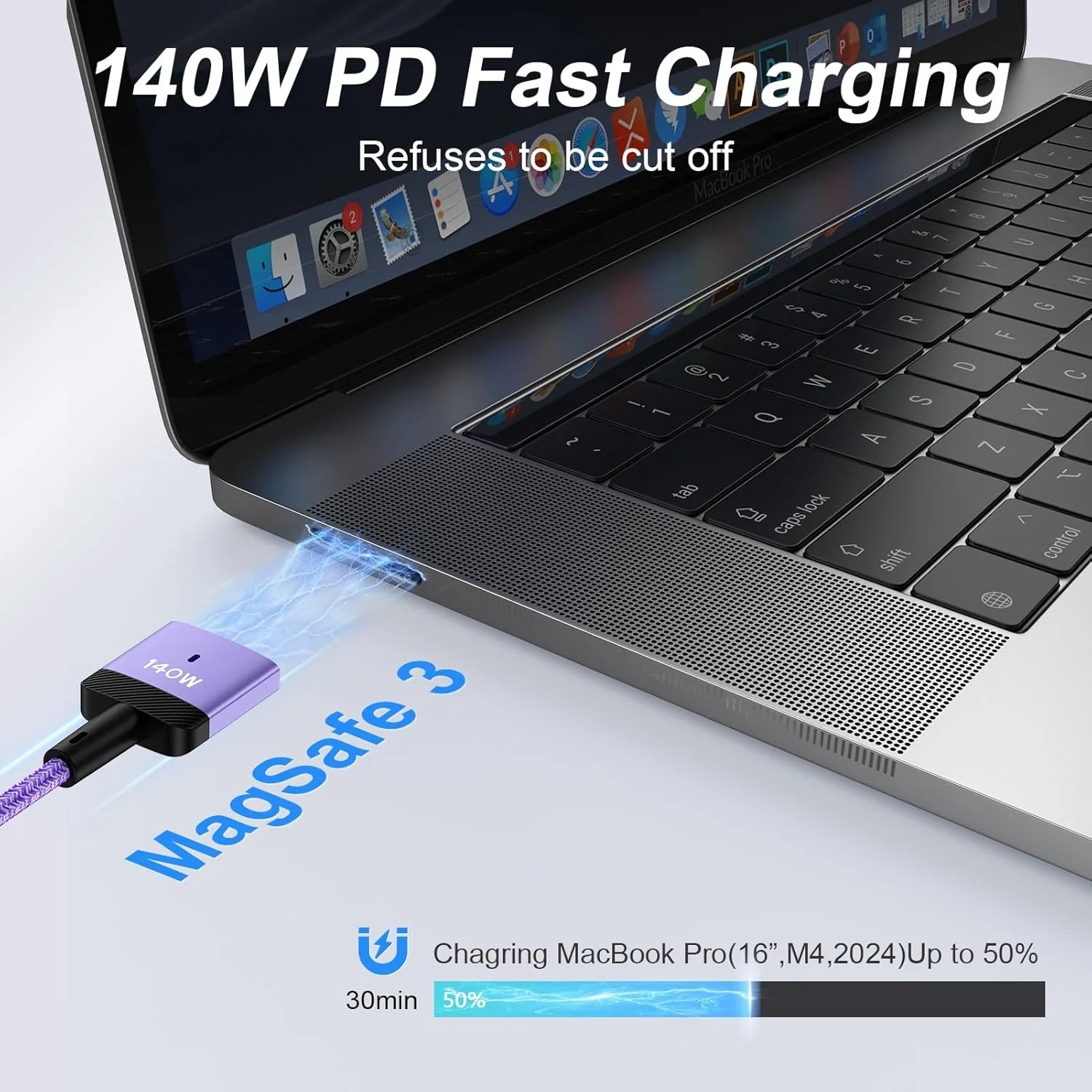 شارژر 140 واتی مکبوک ایر، کابل 6 فوتی USB-C به MagSafe 3، شارژر مغناطیسی سریع برای مکبوک ایر M4 15 اینچی 13 اینچی 2025، 2024 M3، 2023 M2، 2022 M2، 16 اینچی 14 اینچی مکبوک پرو 2024 M4، 2023 M2، 2021 M1 شارژر 140 واتی مکبوک ایر، کابل 6 فوتی USB-C به MagSafe 3، شارژر مغناطیسی سریع برای مکبوک ایر M4 15 اینچی 13 اینچی 2025، 2024 M3، 2023 M2، 2022 M2، 16 اینچی 14 اینچی مکبوک پرو 2024 M4، 2023 M2، 2021 M1