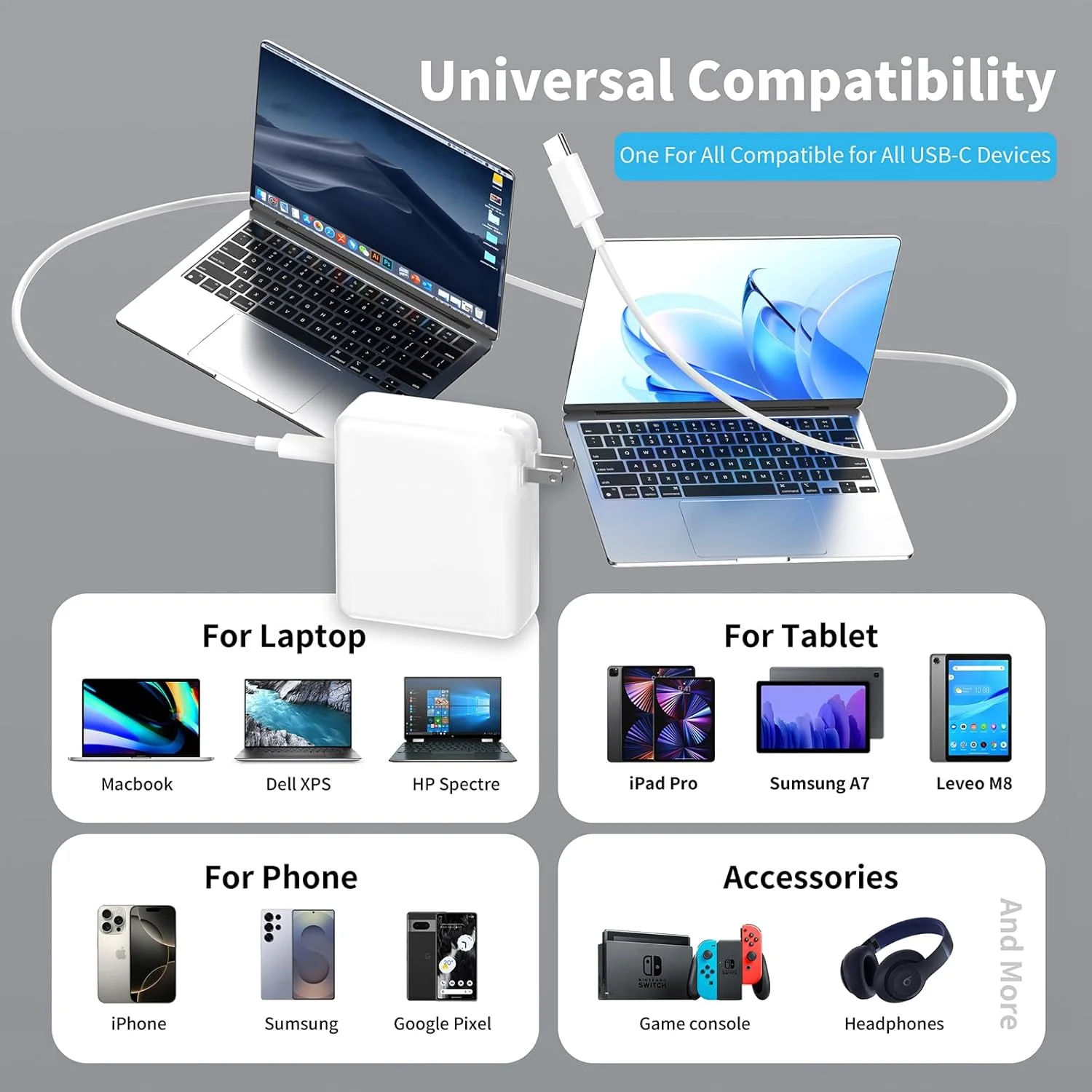 شارژر USB C 70 واتی سازگار با مک بوک پرو/ایر 16 15 14 13 اینچ، M1 M2 M3 M4 (بین سال های 2021-2025)، آیپد پرو و تمام دستگاه های USB C، به همراه کابل شارژ شارژر USB C 70 واتی سازگار با مک بوک پرو/ایر 16 15 14 13 اینچ، M1 M2 M3 M4 (بین سال های 2021-2025)، آیپد پرو و تمام دستگاه های USB C، به همراه کابل شارژ