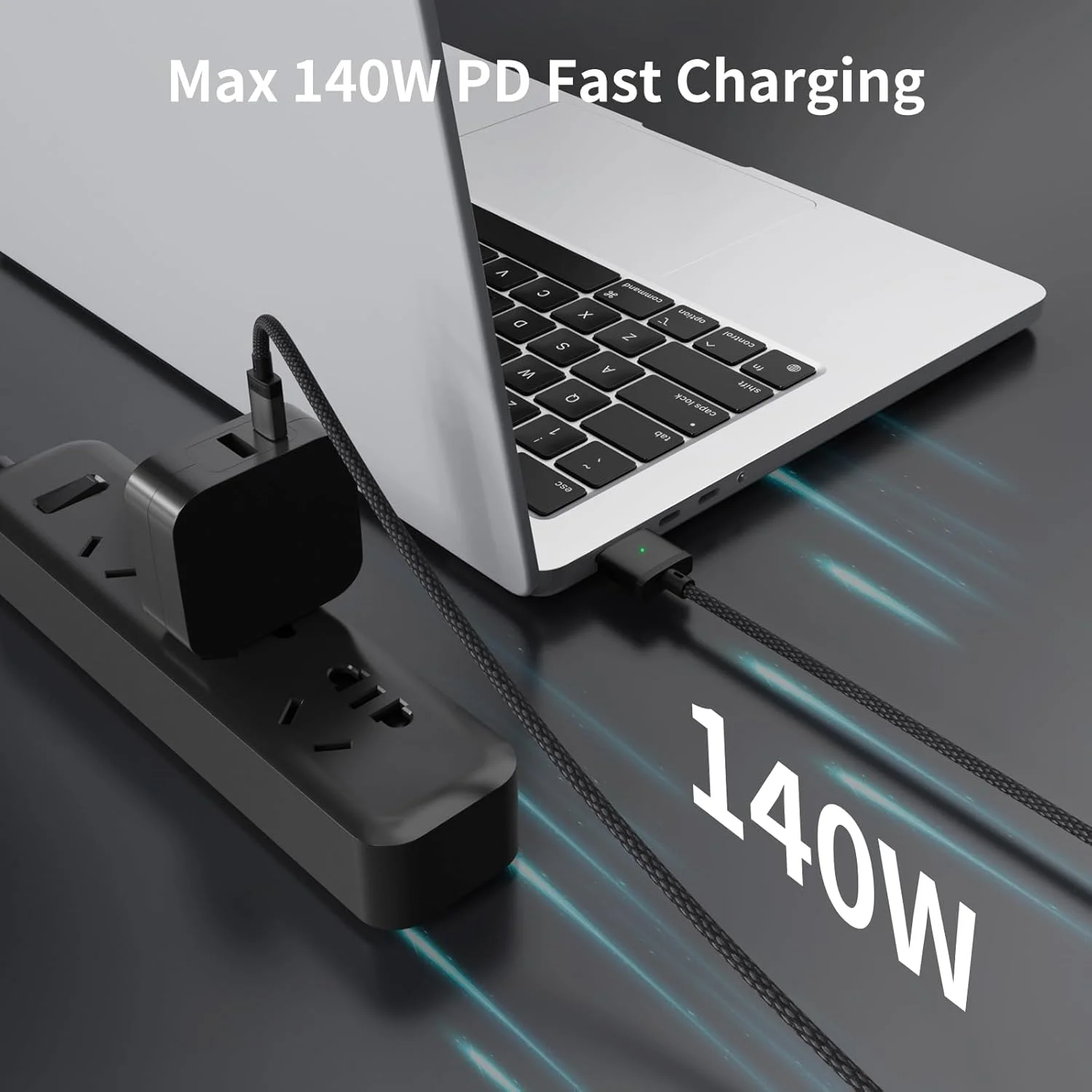 کابل USB-C به مگنتیک 3 با توان 140 وات برای شارژر مکبوک ایر پرو M4، کابل مگنتیک سیف 3 برای مکبوک ایر (15 اینچ/13 اینچ M4 2025، M3 2024، M2 2023، M2 2022)، پرو (16 اینچ/14 اینچ 2024/2023/2021) طول 2 متر کابل USB-C به مگنتیک 3 با توان 140 وات برای شارژر مکبوک ایر پرو M4، کابل مگنتیک سیف 3 برای مکبوک ایر (15 اینچ/13 اینچ M4 2025، M3 2024، M2 2023، M2 2022)، پرو (16 اینچ/14 اینچ 2024/2023/2021) طول 2 متر