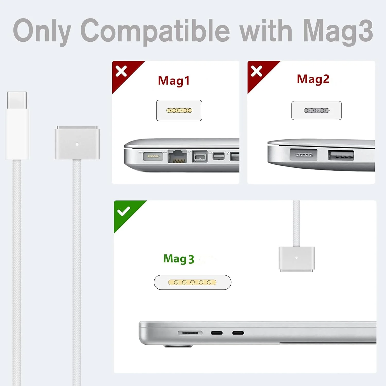 شارژر 140 واتی برای مک بوک پرو 16 و 14 اینچی، مک ایر 15 و 13 اینچی 2025 2024 2023 2022 2021 M1–M4 【کیفیت اورجینال】 آداپتور برق شارژ سریع Type C و کابل 2 متری Type C به Magnetic 3 LED قابل استفاده 2021-2025 شارژر 140 واتی برای مک بوک پرو 16 و 14 اینچی، مک ایر 15 و 13 اینچی 2025 2024 2023 2022 2021 M1–M4 【کیفیت اورجینال】 آداپتور برق شارژ سریع Type C و کابل 2 متری Type C به Magnetic 3 LED قابل استفاده 2021-2025