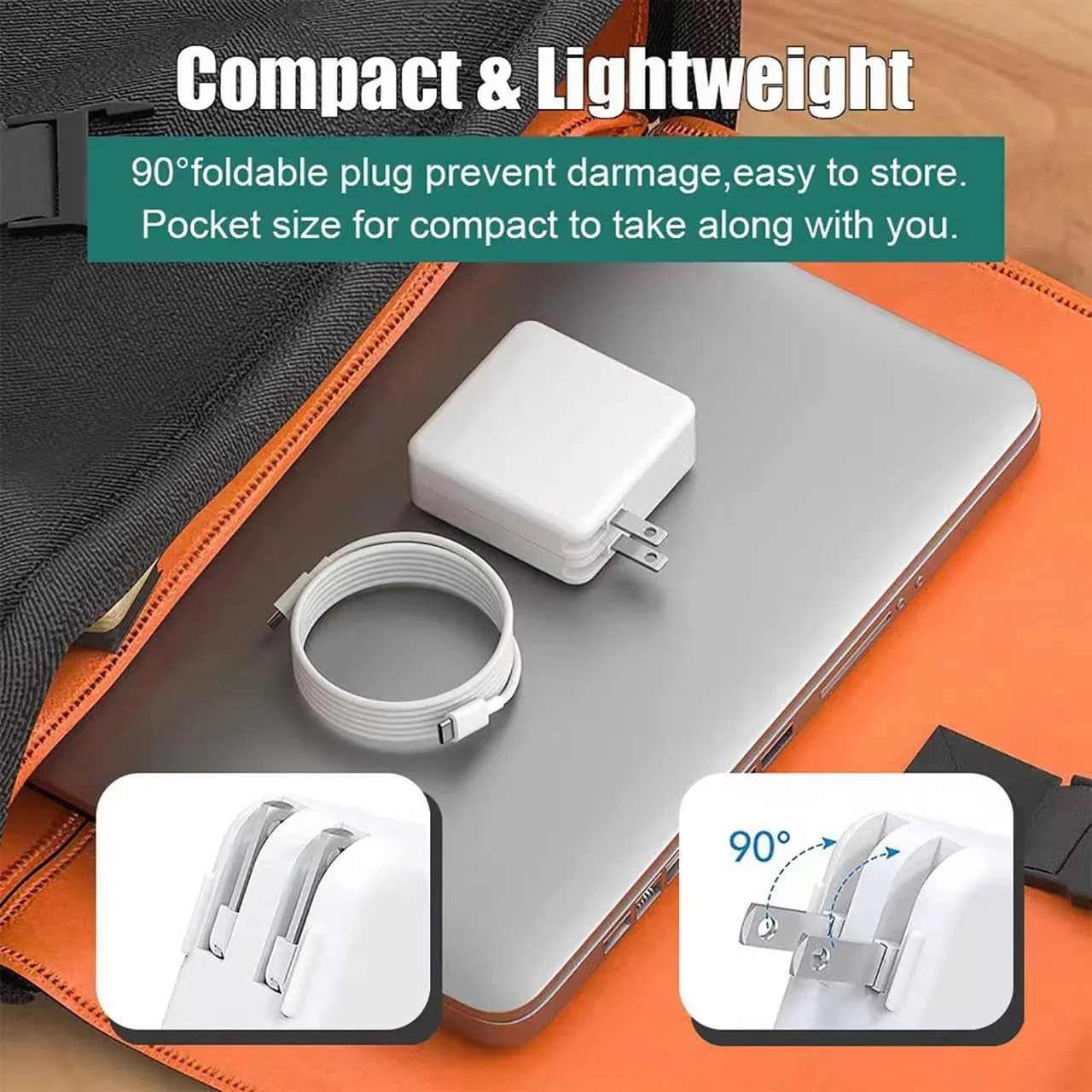 شارژر ۱۰۰ واتی برای مک‌بوک پرو و مک‌بوک ایر، اتلاف حرارت خوب، با نور کنترل دمایی، برای مک‌بوک پرو و مک‌بوک ایر ۱۶ ۱۵ ۱۴ ۱۳ اینچ، M1 M2 M3 M4 و سایر دستگاه‌های دارای رابط C (۱۰۰ وات)