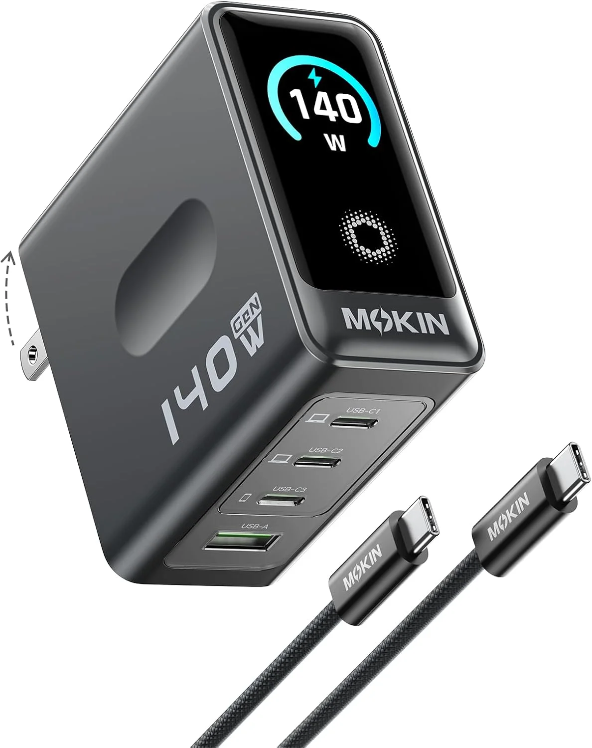 شارژر لپ تاپ، GaN 140W USB C شارژر PD3.1 PPS 4 پورت شارژ سریع چند دستگاه، آداپتور برق USB C، صفحه لمسی بصری، برای MacBook Pro/Air، iPhone 17/16 Series، iPad Pro، Lenovo، HP، Dji Drone شارژر لپ تاپ، GaN 140W USB C شارژر PD3.1 PPS 4 پورت شارژ سریع چند دستگاه، آداپتور برق USB C، صفحه لمسی بصری، برای MacBook Pro/Air، iPhone 17/16 Series، iPad Pro، Lenovo، HP، Dji Drone