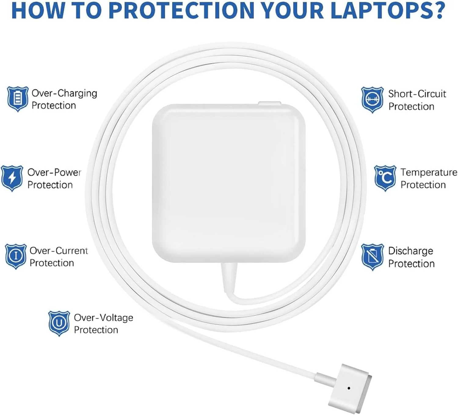 شارژر جایگزین مک بوک ایر، آداپتور اتصال DC مغناطیسی 45 واتی با نوک T مناسب مک بوک ایر 11 و 13 اینچی (بین سال های 2012-2017) شارژر جایگزین مک بوک ایر، آداپتور اتصال DC مغناطیسی 45 واتی با نوک T مناسب مک بوک ایر 11 و 13 اینچی (بین سال های 2012-2017)