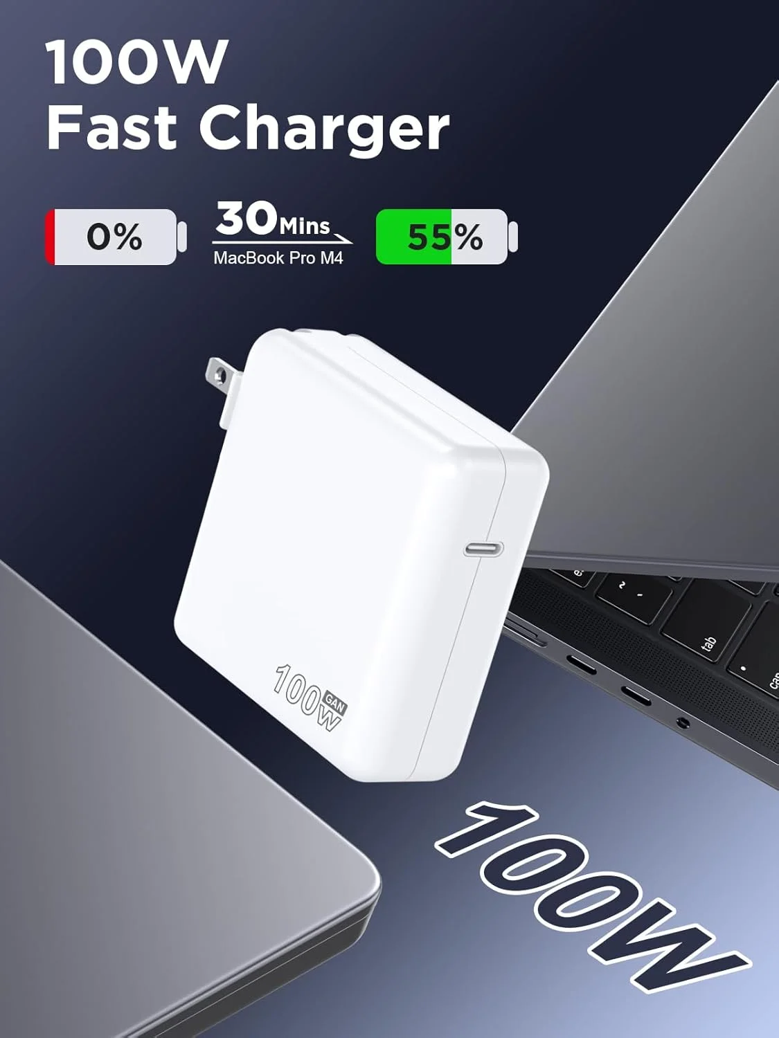 شارژر ۱۰۰ واتی برای مکبوک پرو ۱۴ و ۱۶ اینچی و مکبوک ایر ۱۳ و ۱۵ اینچی مدلهای ۲۰۲۵، ۲۰۲۴، ۲۰۲۳، ۲۰۲۲، ۲۰۲۱ با پردازندههای M4، M3، M2، M1، آداپتور برق ۱۰۰ واتی GaN، کابل مغناطیسی USB C به 3 با طول ۲ متر، کابل USB C به C با طول ۲ متر شارژر ۱۰۰ واتی برای مکبوک پرو ۱۴ و ۱۶ اینچی و مکبوک ایر ۱۳ و ۱۵ اینچی مدلهای ۲۰۲۵، ۲۰۲۴، ۲۰۲۳، ۲۰۲۲، ۲۰۲۱ با پردازندههای M4، M3، M2، M1، آداپتور برق ۱۰۰ واتی GaN، کابل مغناطیسی USB C به 3 با طول ۲ متر، کابل USB C به C با طول ۲ متر