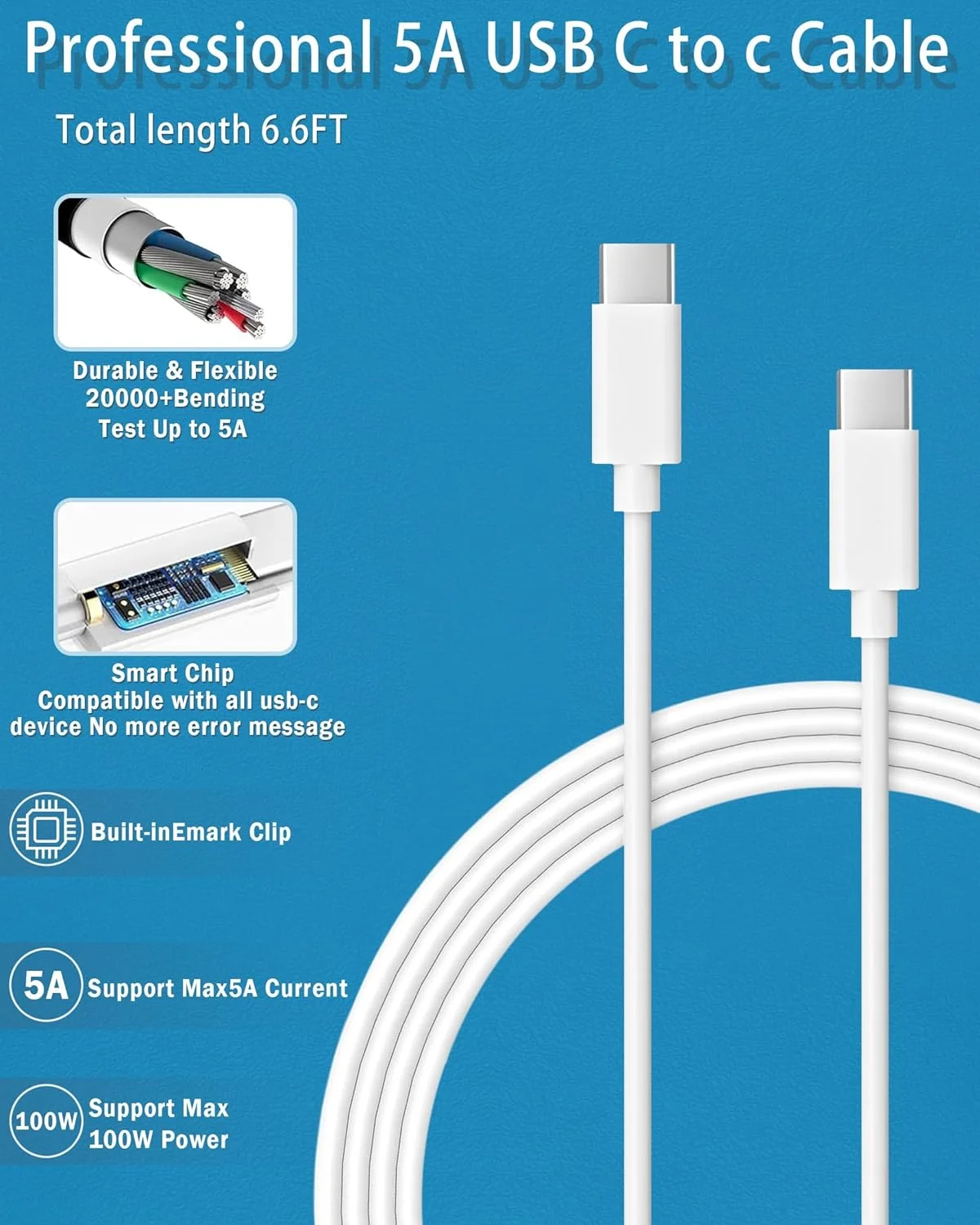 شارژر مک بوک، شارژر ۱۰۰ واتی USB C جایگزین برای مک بوک پرو ۱۶، ۱۵، ۱۴، ۱۳ اینچی، مک بوک ایر ۱۳ اینچی، آیپد پرو ۲۰۲۳/۲۰۲۲/۲۰۲۱/۲۰۲۰/۲۰۱۹/۲۰۱۸ همه دستگاه های USB C، آداپتور برق کابل Type C به C شارژر مک بوک، شارژر ۱۰۰ واتی USB C جایگزین برای مک بوک پرو ۱۶، ۱۵، ۱۴، ۱۳ اینچی، مک بوک ایر ۱۳ اینچی، آیپد پرو ۲۰۲۳/۲۰۲۲/۲۰۲۱/۲۰۲۰/۲۰۱۹/۲۰۱۸ همه دستگاه های USB C، آداپتور برق کابل Type C به C