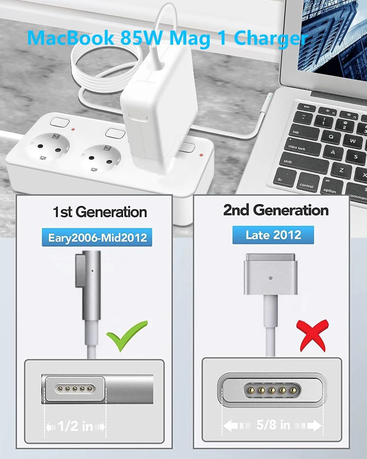 شارژر ۸۵ واتی مک بوک پرو، آداپتور برق Mag 1، سازگار با مک بوک پرو (مدل های قبل از اواسط سال ۲۰۱۲) شارژر ۸۵ واتی مک بوک پرو، آداپتور برق Mag 1، سازگار با مک بوک پرو (مدل های قبل از اواسط سال ۲۰۱۲)