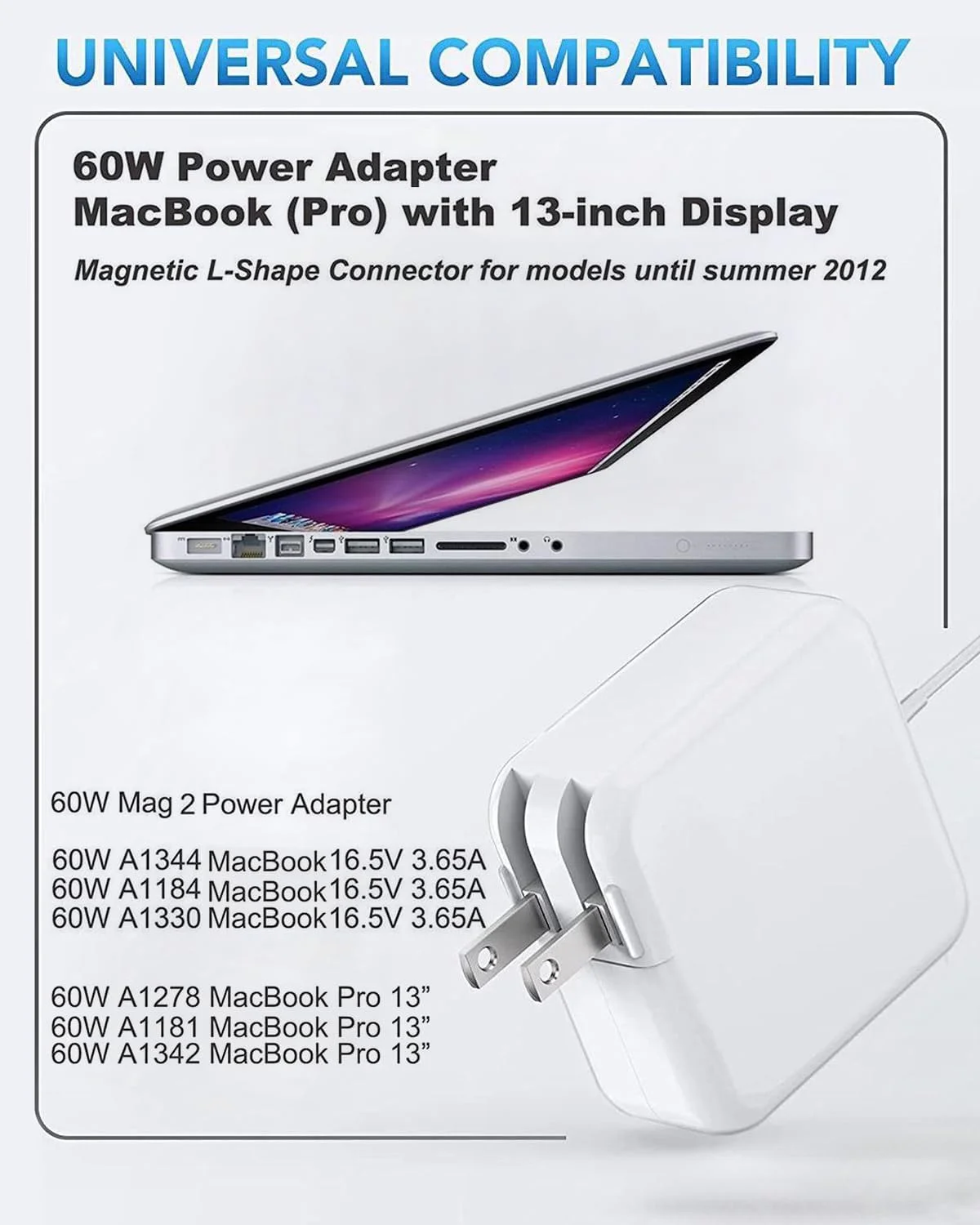 شارژر 60 واتی مک بوک پرو، آداپتور برق Mag 2، سازگار با مک بوک پرو/ایر 13 اینچ - 15 اینچ رتینا (بین سال های 2012-2018) شارژر 60 واتی مک بوک پرو، آداپتور برق Mag 2، سازگار با مک بوک پرو/ایر 13 اینچ - 15 اینچ رتینا (بین سال های 2012-2018)