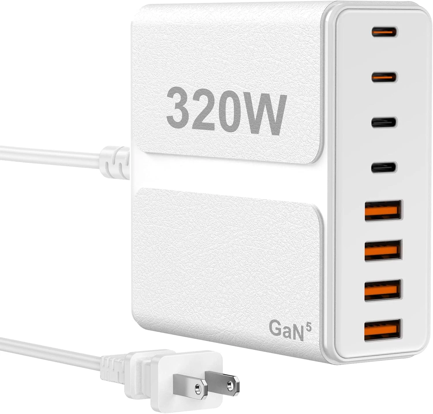 شارژر دیواری USB C با توان 320 وات، ایستگاه شارژ 8 پورت USB C با توان 65 وات PD برای لپ تاپ و کامپیوتر MacBookPro/Air، DELL، iPad، ایستگاه شارژ قابل حمل برای آیفون، سامسونگ گلکسی (سفید) شارژر دیواری USB C با توان 320 وات، ایستگاه شارژ 8 پورت USB C با توان 65 وات PD برای لپ تاپ و کامپیوتر MacBookPro/Air، DELL، iPad، ایستگاه شارژ قابل حمل برای آیفون، سامسونگ گلکسی (سفید)