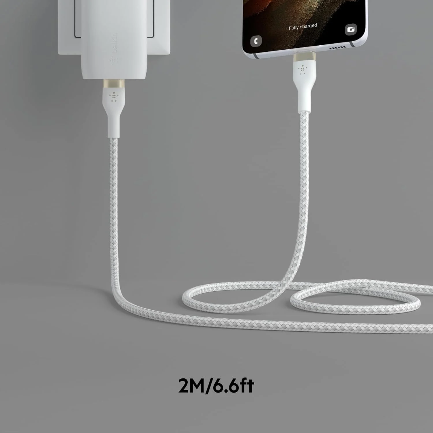 کابل شارژر USB-C به USB-C بافته شده Belkin BoostCharge Pro Flex (2 متر)، کابل شارژ سریع USB-IF برای سری آیفون 16، مک بوک پرو، آیپد پرو، گلکسی S25، S24، نینتندو سوییچ 2 و غیره - سفید کابل شارژر USB-C به USB-C بافته شده Belkin BoostCharge Pro Flex (2 متر)، کابل شارژ سریع USB-IF برای سری آیفون 16، مک بوک پرو، آیپد پرو، گلکسی S25، S24، نینتندو سوییچ 2 و غیره - سفید
