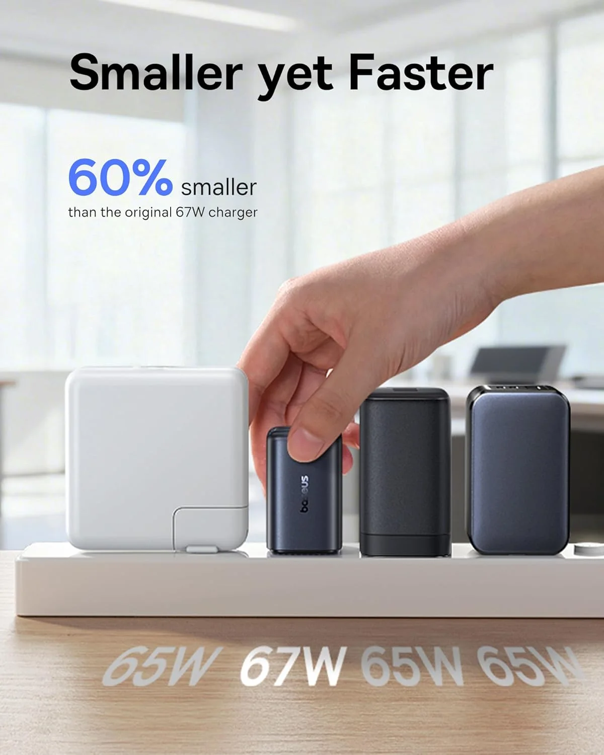 شارژر USB C باسئوس PICOGO 67W، کوچکترین شارژر سریع 3 پورت با دوشاخه تاشو، PD/PPS برای مک بوک ایر/پرو، آیفون سری 17/16/15، گلکسی S25/24، ایرپادز 4 و غیره شارژر USB C باسئوس PICOGO 67W، کوچکترین شارژر سریع 3 پورت با دوشاخه تاشو، PD/PPS برای مک بوک ایر/پرو، آیفون سری 17/16/15، گلکسی S25/24، ایرپادز 4 و غیره