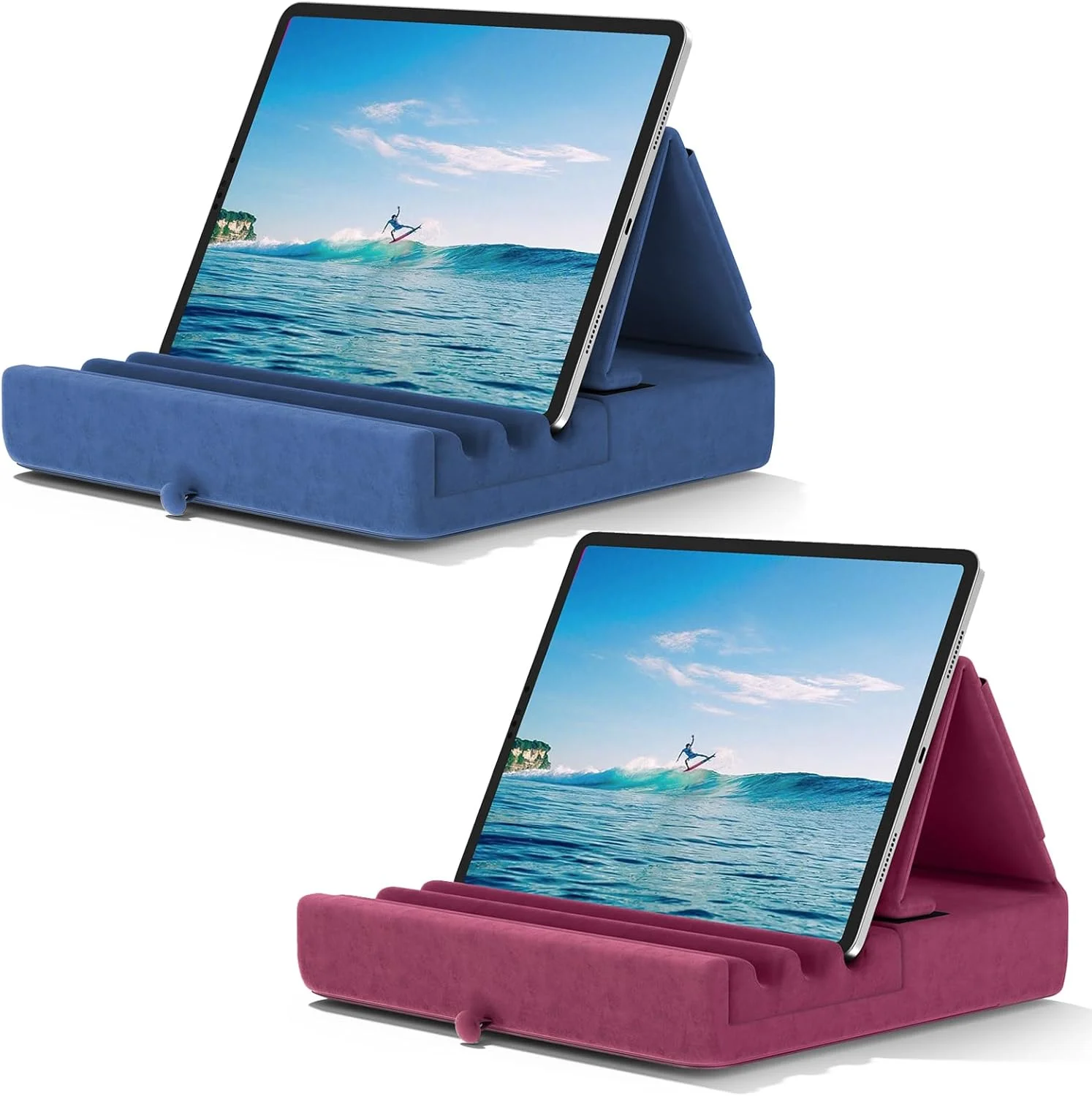 نگهدارنده تبلت تاشو KDD برای لپ، تخت و میز با جیب و محل قرارگیری قلم