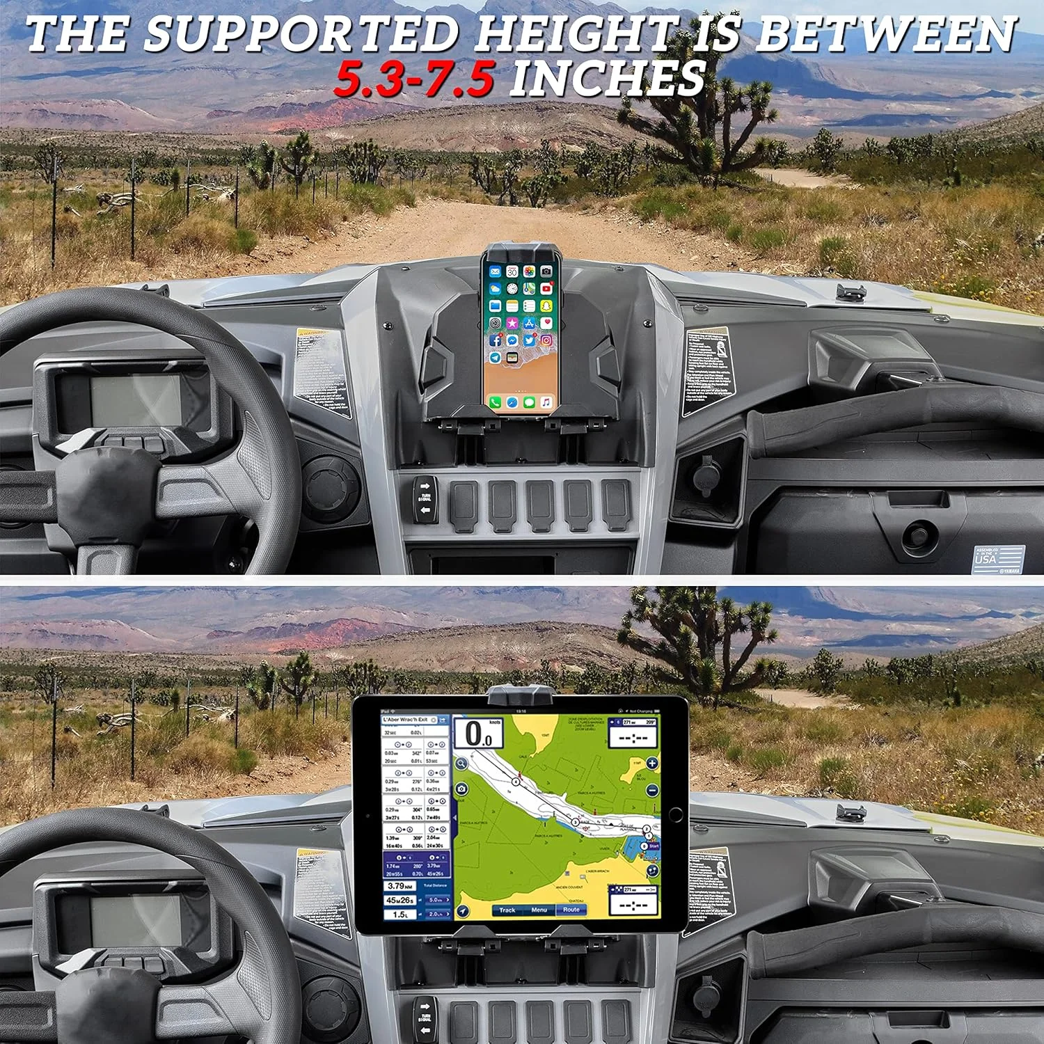 نگهدارنده تبلت دستگاه الکترونیکی برای یاماها RMAX 1000 مدل 21-25، نگهدارنده تلفن همراه و GPS با جعبه نگهداری لوازم جانبی برای یاماها Wolverine RMAX2/ RMAX4 1000 مدل 2021-2025 نگهدارنده تبلت دستگاه الکترونیکی برای یاماها RMAX 1000 مدل 21-25، نگهدارنده تلفن همراه و GPS با جعبه نگهداری لوازم جانبی برای یاماها Wolverine RMAX2/ RMAX4 1000 مدل 2021-2025